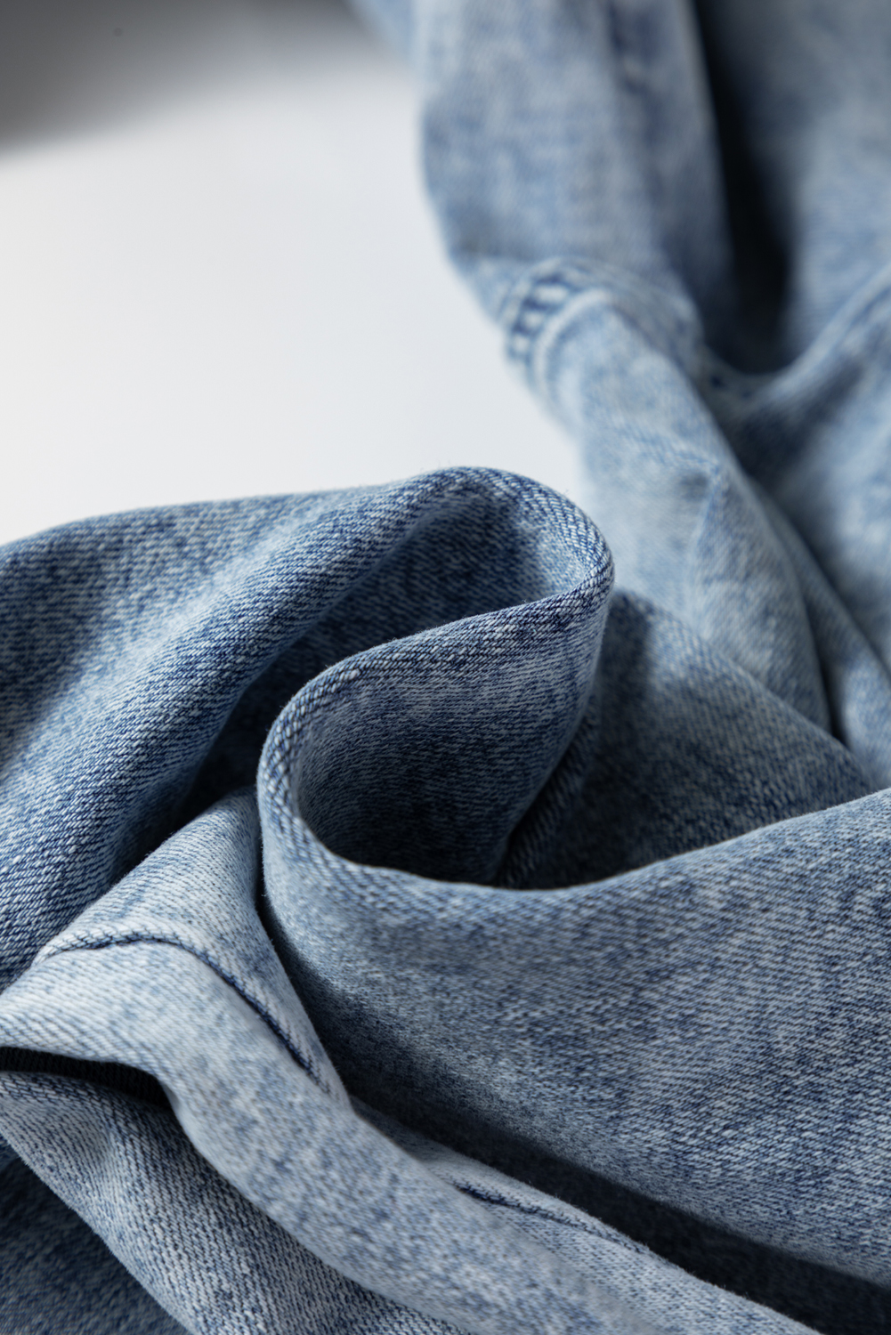 Ashleigh Blue Acid Wash Exposed Seam Drawstring Elastic Waistband Jeans