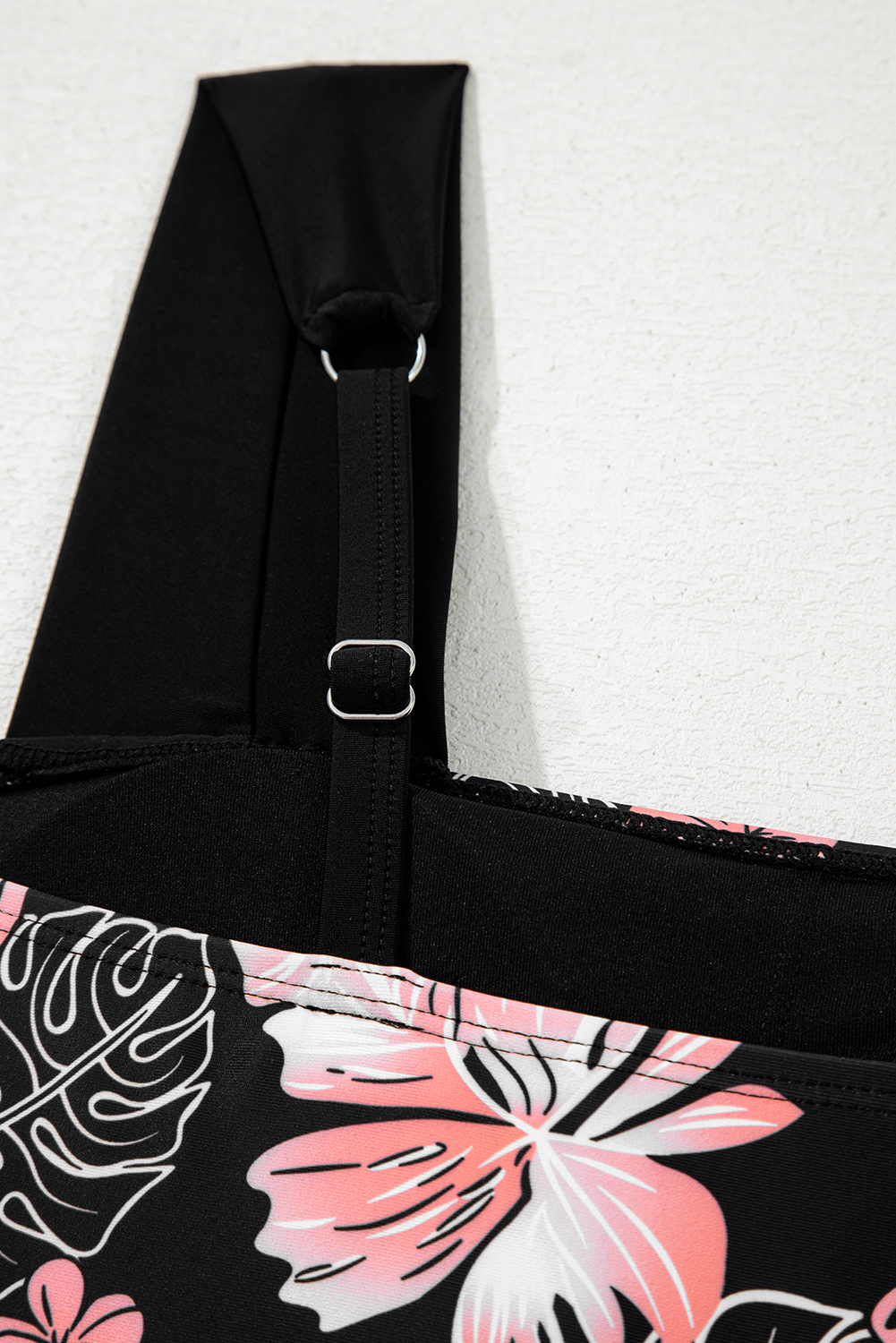 Black Square Neck Ruched Tommy Control One Piece Swimsuit