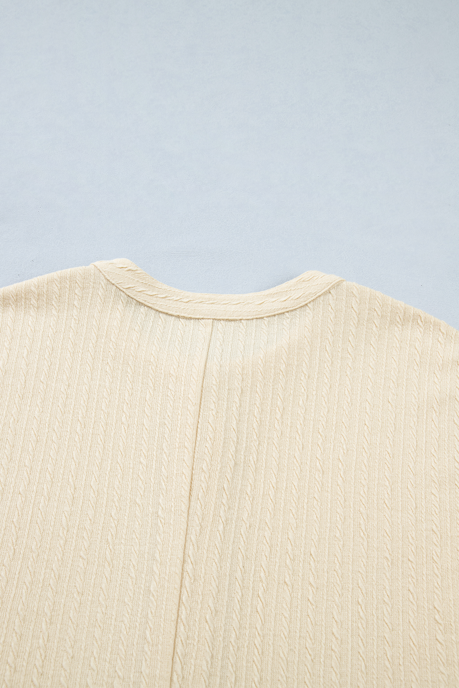 Jet Stream Half Buttons Ribbed Knit Wide Leg Jumpsuit