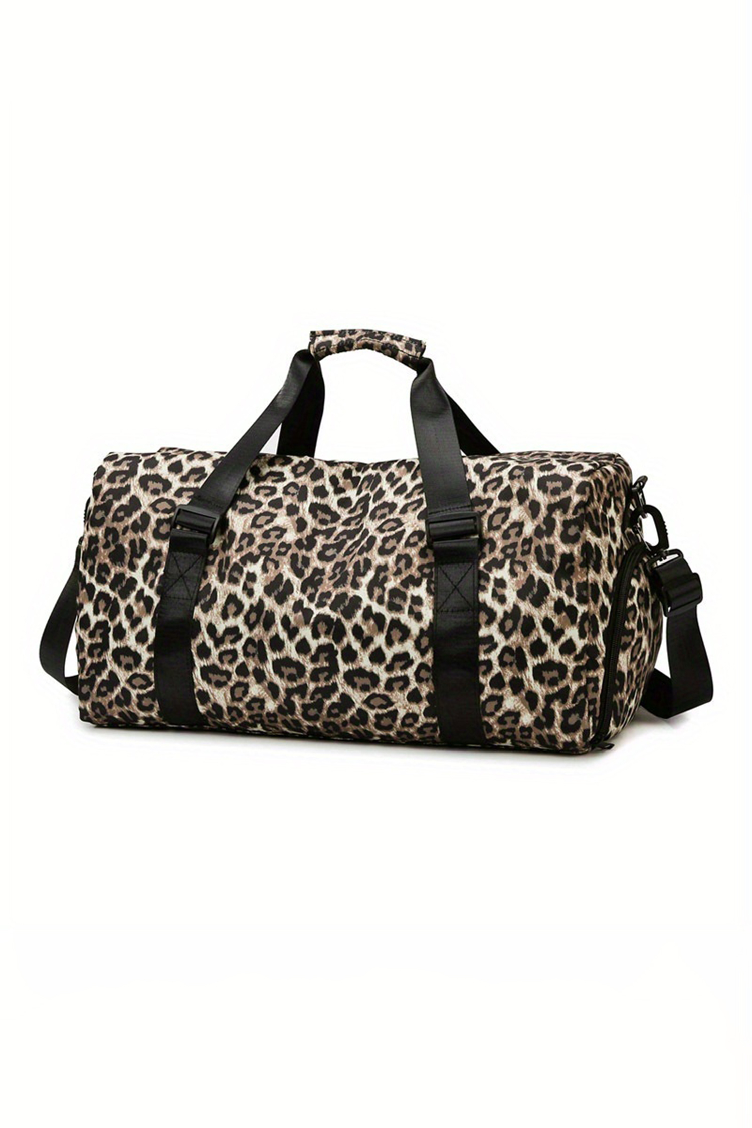 Coffee Leopard Large Travel Duffel Bag