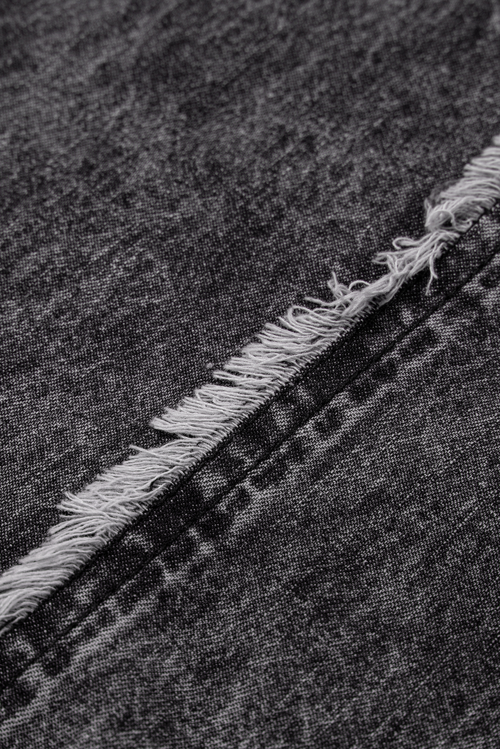 Beau Blue Light Wash Frayed Exposed Seam Wide Leg Denim Overall