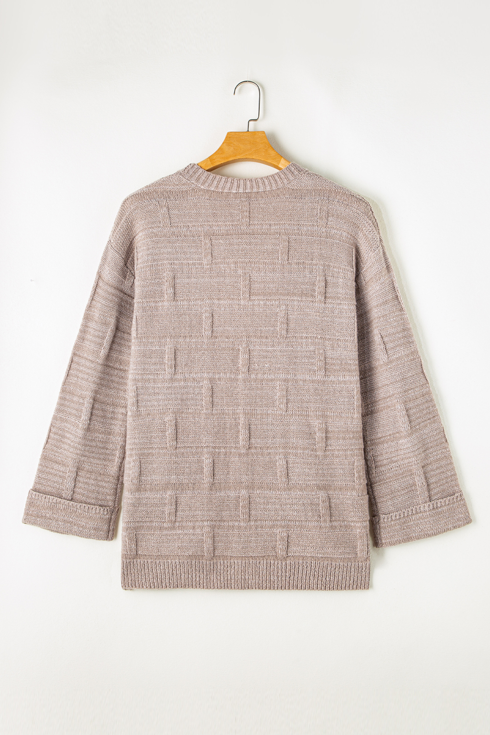 Delicacy Textured Knit Open Front Chic Cardigan with Pockets