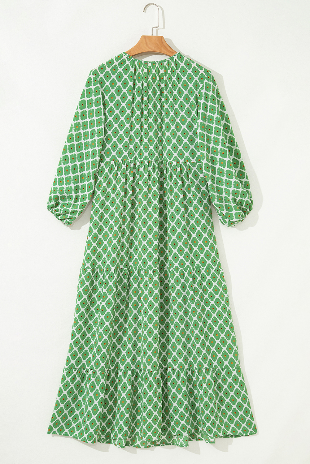 Sky Blue Boho Printed Half Sleeve Maxi Dress