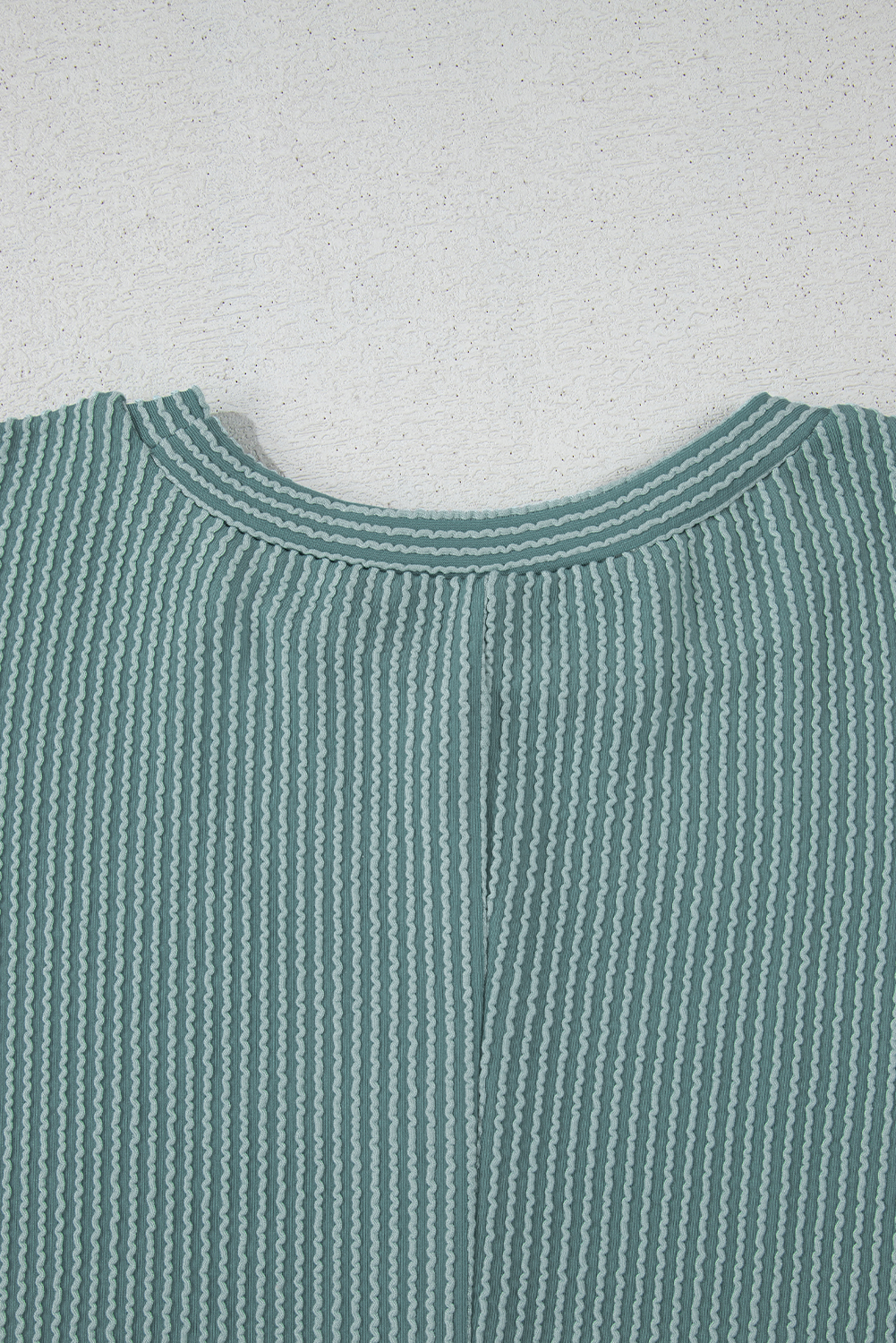 Canton Corded Ruffle Sleeve Crew Neck Shift Dress