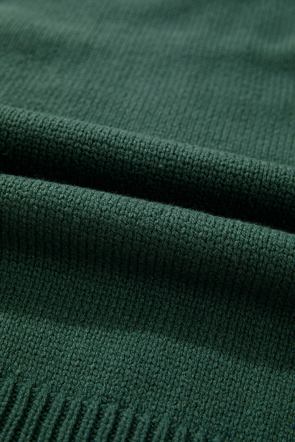 Dark Khaki Open Knit Drop Shoulder Sweater Cardigan