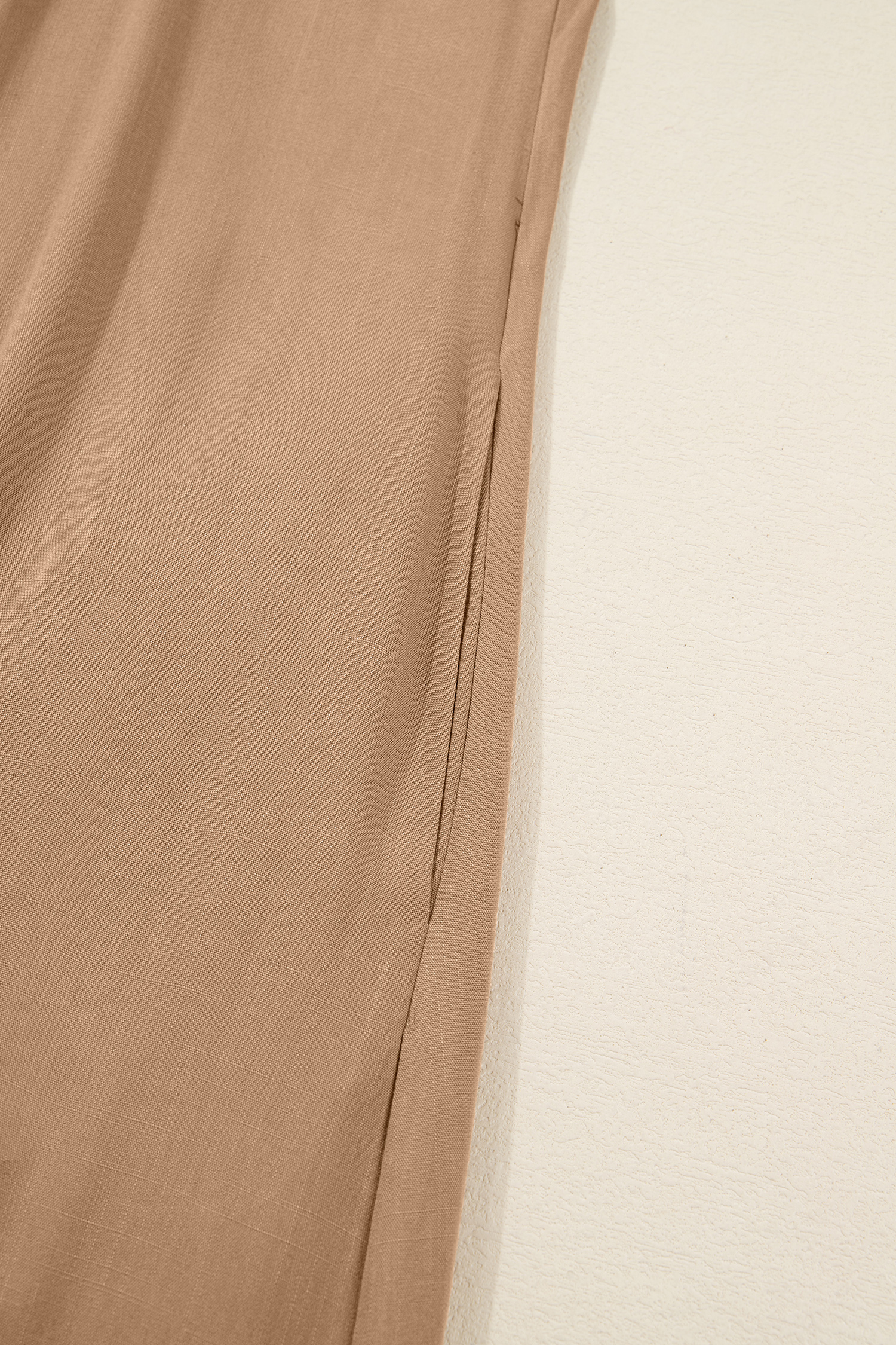 Four Leaf Clover Collared V Neck Smocked Detail Contrast Leopard Trim Bracelet Sleeve Long Dress