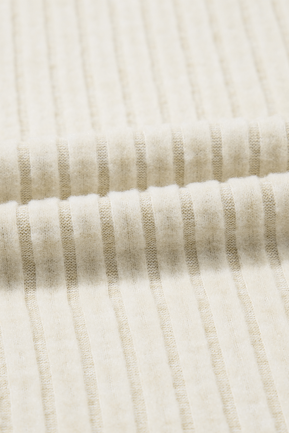 Apricot Ribbed Knit Mock Neck Tank Top