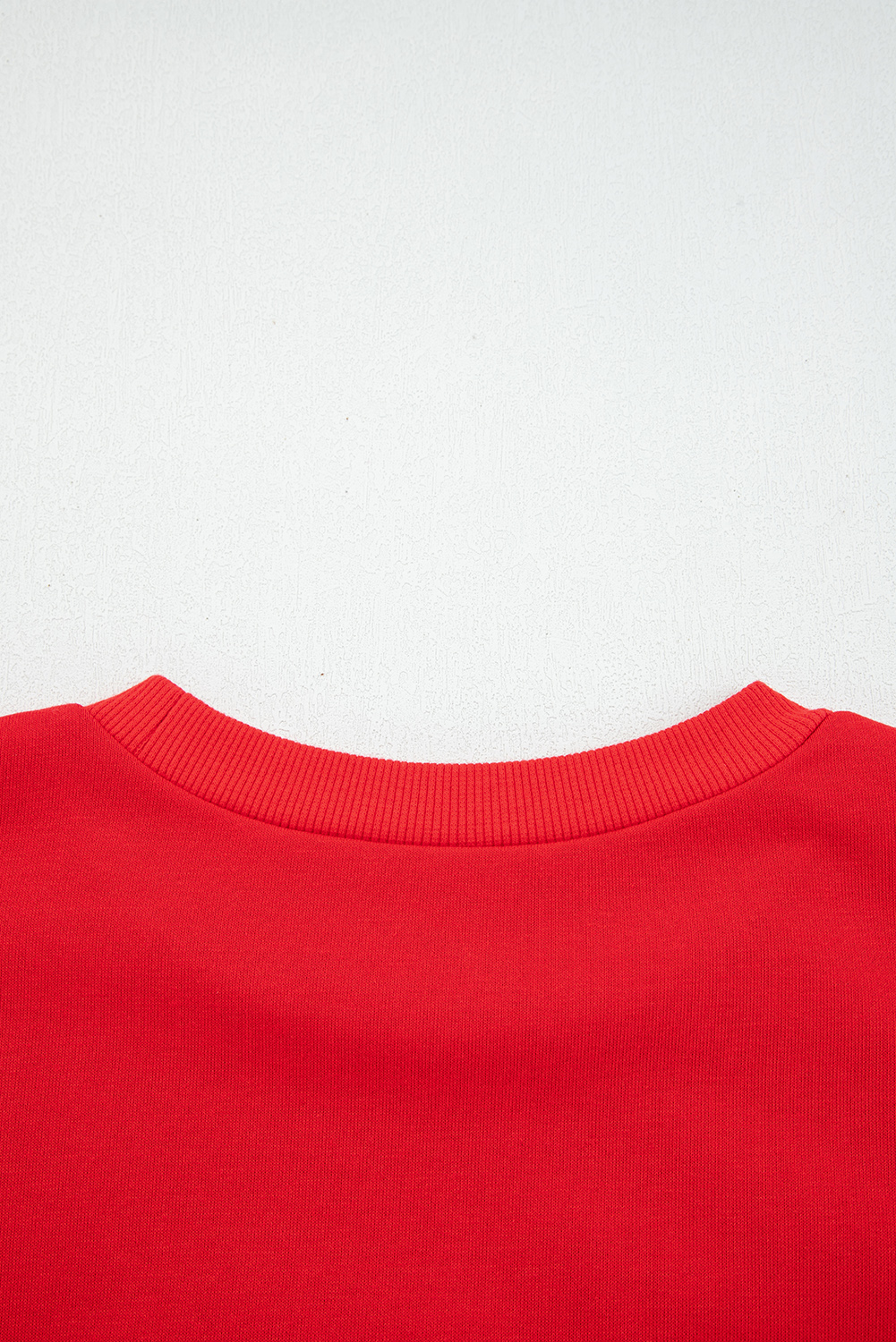 Fiery Red How Bout Them Dawgs Embroidered Script Balloon Sleeve Sweatshirt