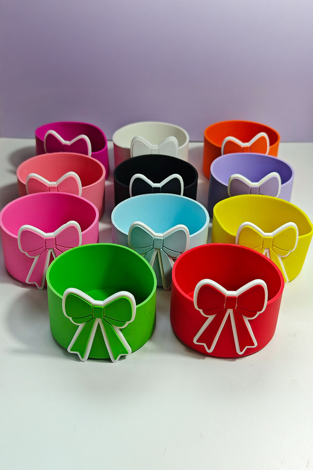 Bonbon 1pc Bow Knot Silicone Cup Sleeve