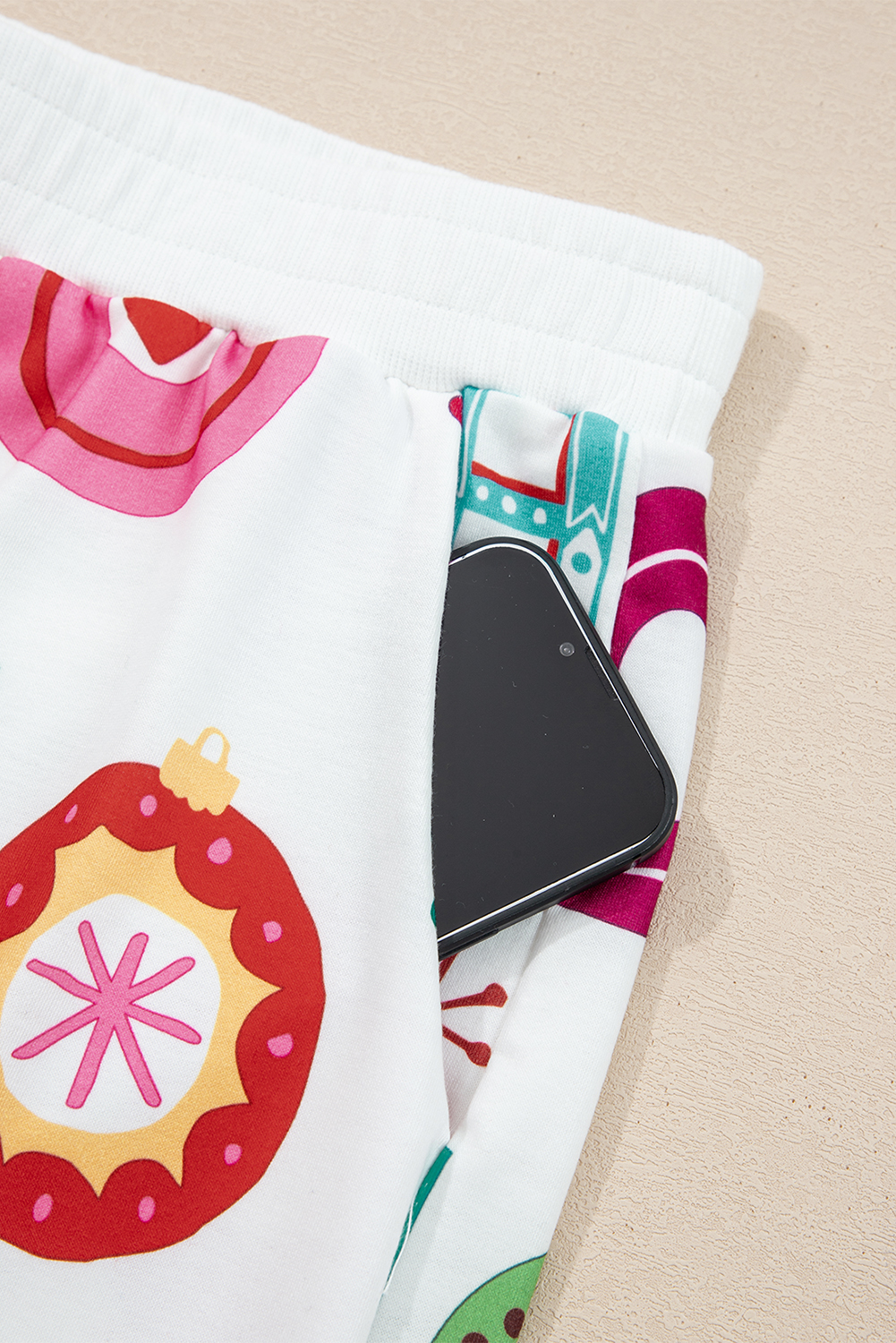 Fiery Red Christmas Theme Double Zip PU Leather Crossbody Bag