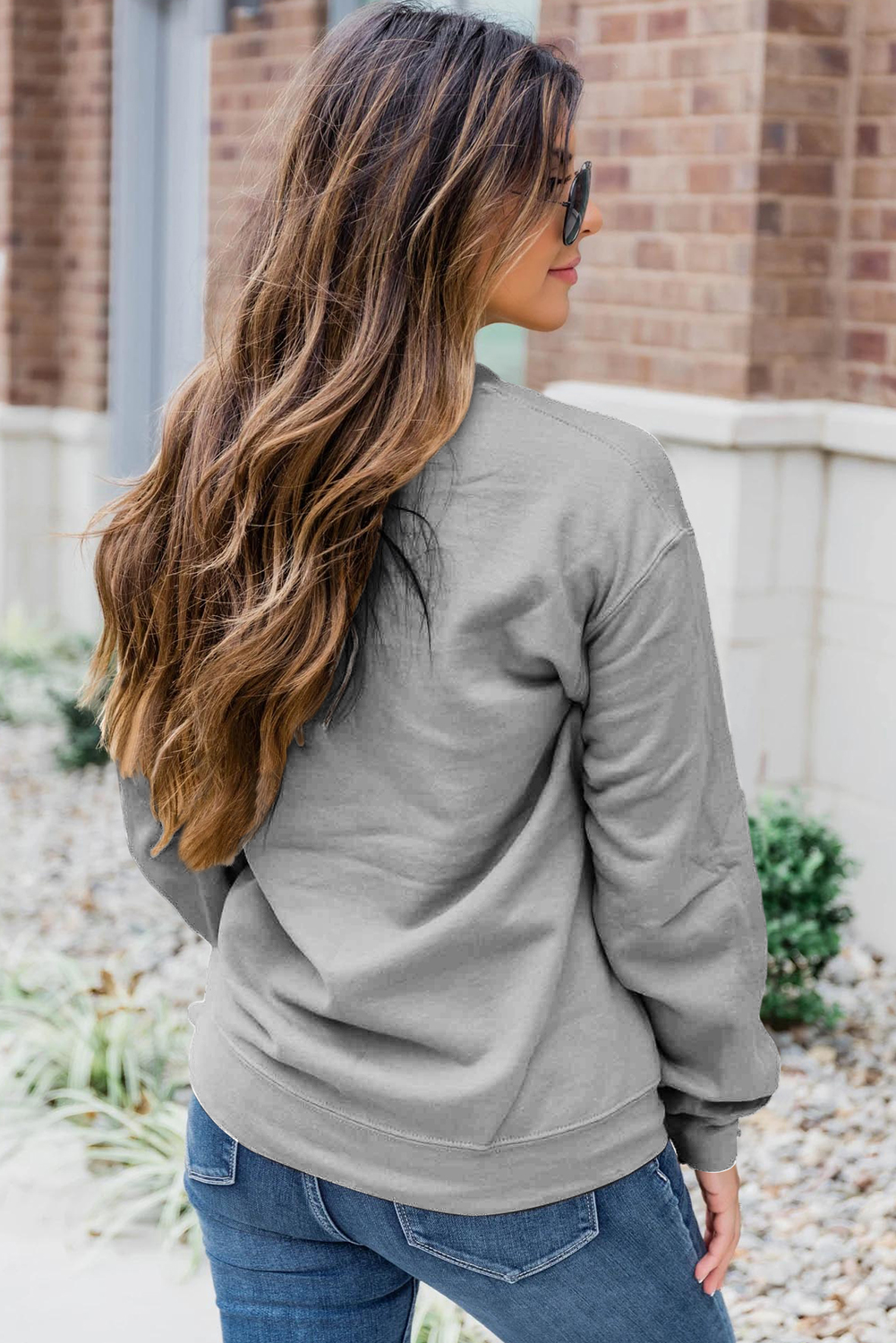 Gray Game Day Crew Neck Sweatshirt