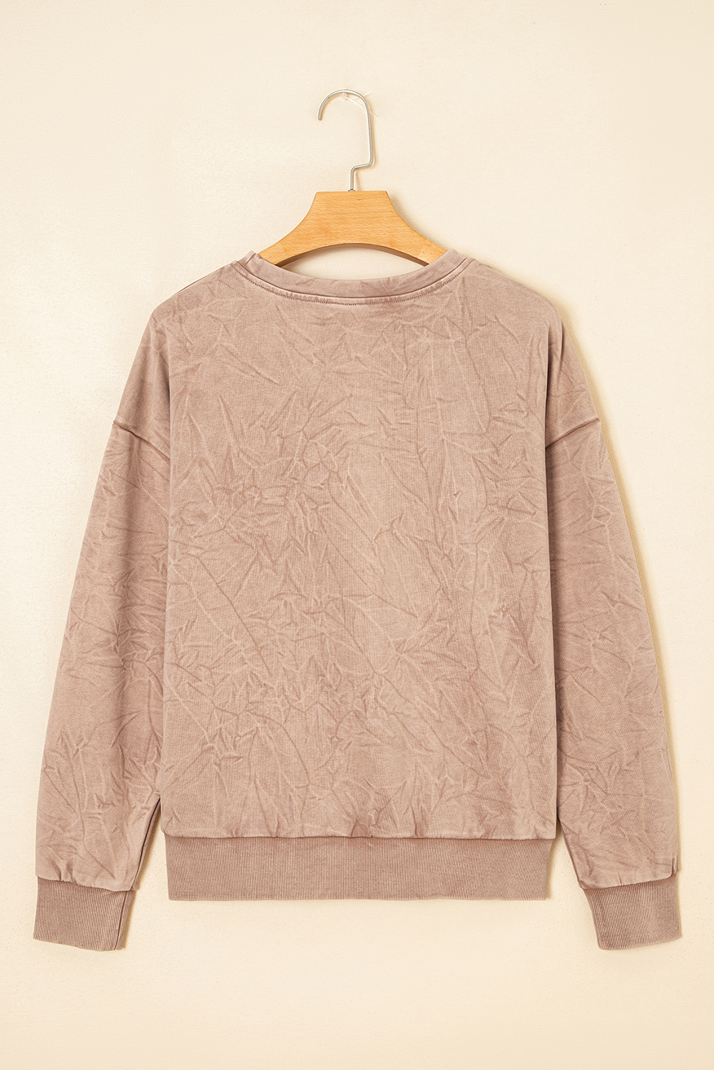 DUNE saved by grace Letter Embroidery Mineral Wash Loose Sweatshirt