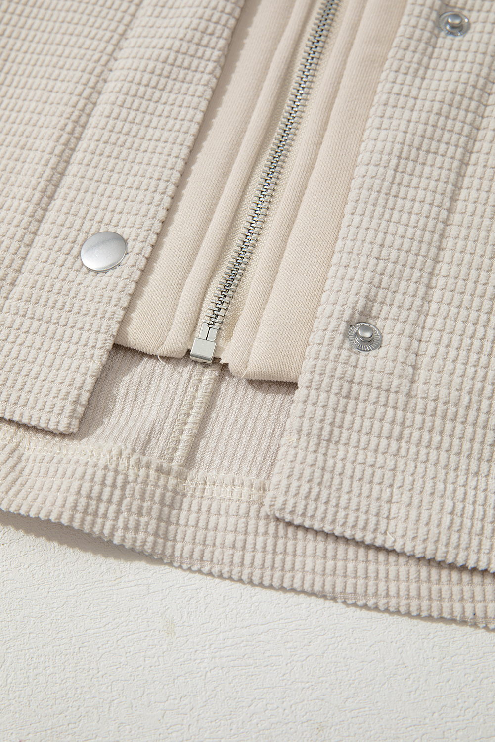 Sail Blue 2 in 1 Thermal Knit Textured Hooded Jacket