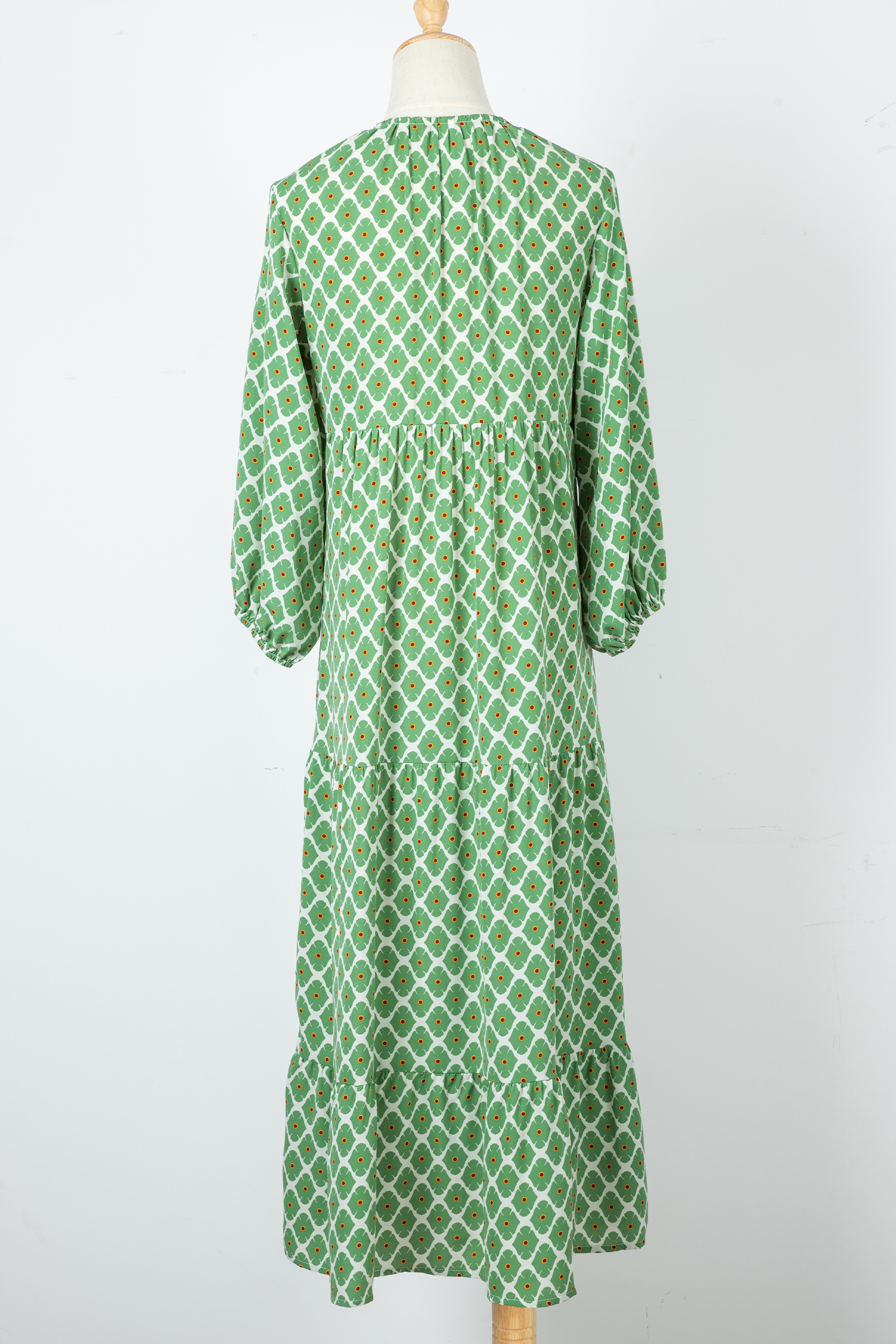 Sky Blue Boho Printed Half Sleeve Maxi Dress