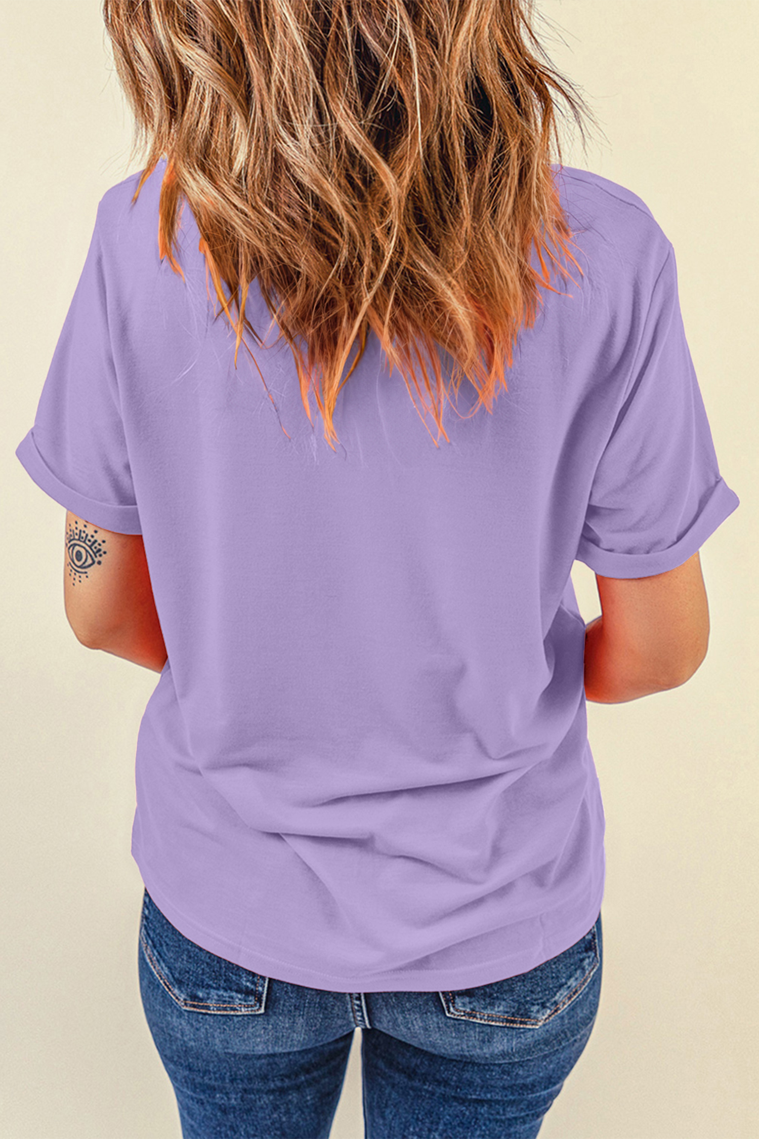Wisteria mardi gras Cheerful Letter Graphic Tee