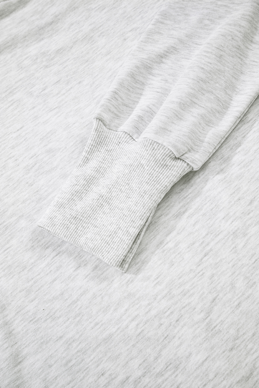 Light Grey Faded Varsity Print Loose Pullover Top