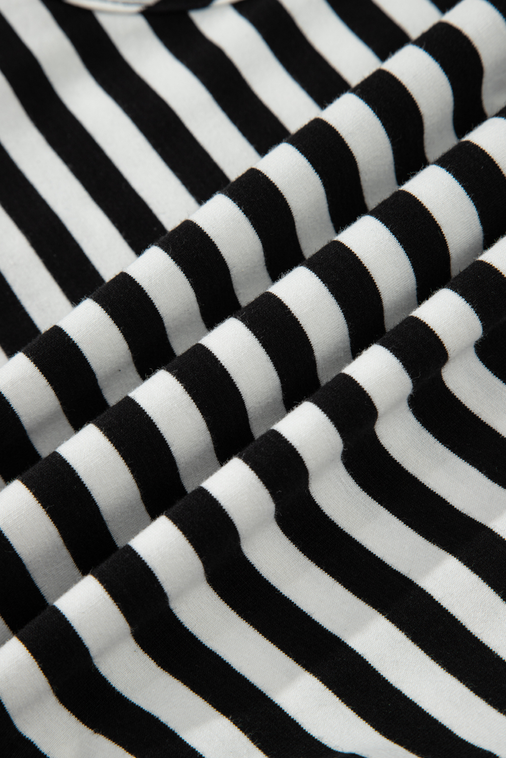 Black Stripe U Neck Sleeveless Loose Fit Mini Dress