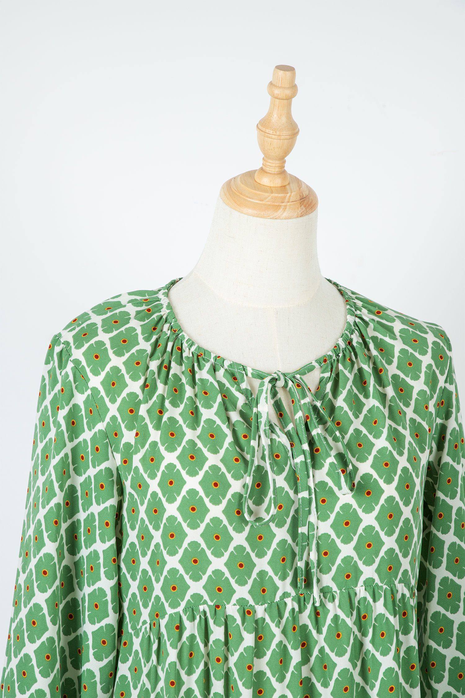 Sky Blue Boho Printed Half Sleeve Maxi Dress