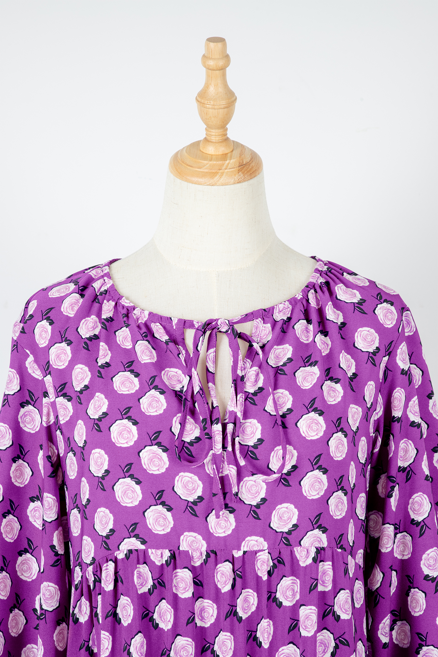 Sky Blue Boho Printed Half Sleeve Maxi Dress