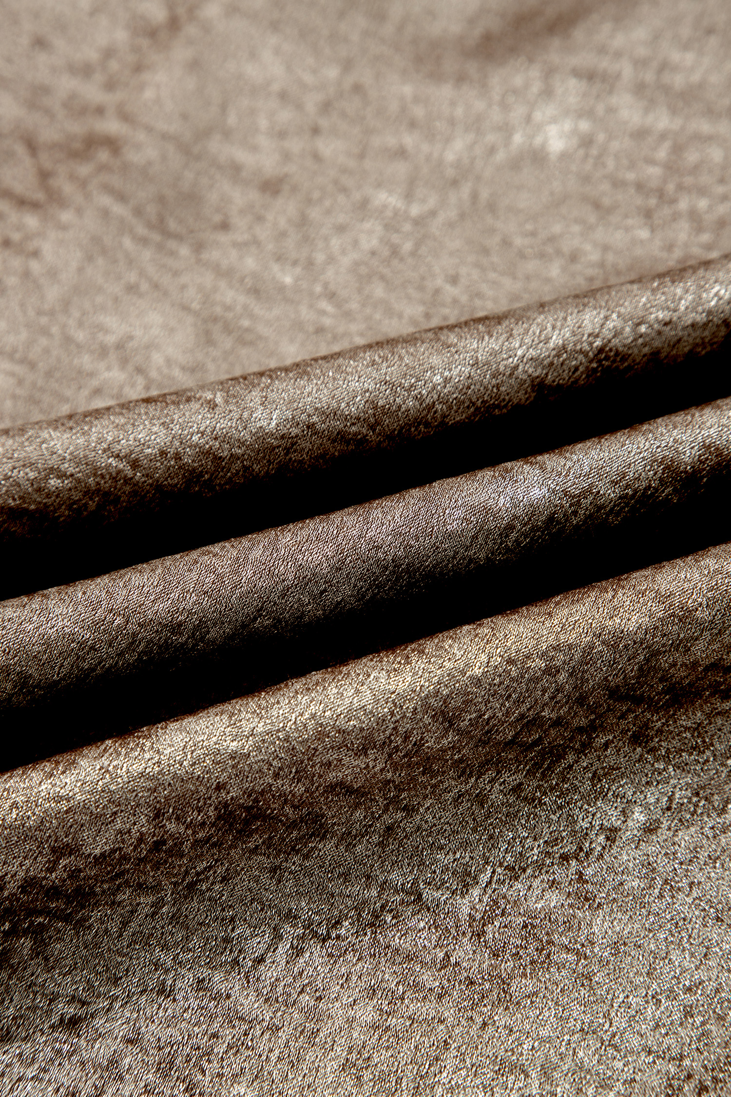 Apricot Metallic Round Neck Smocked Long Sleeve Blouse