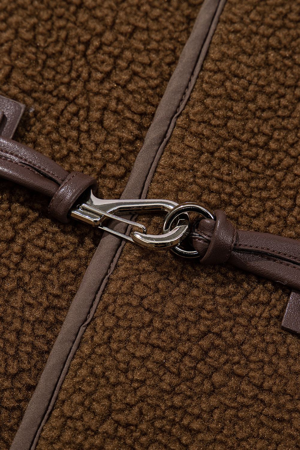 Apricot Toggle Button Teddy Coat