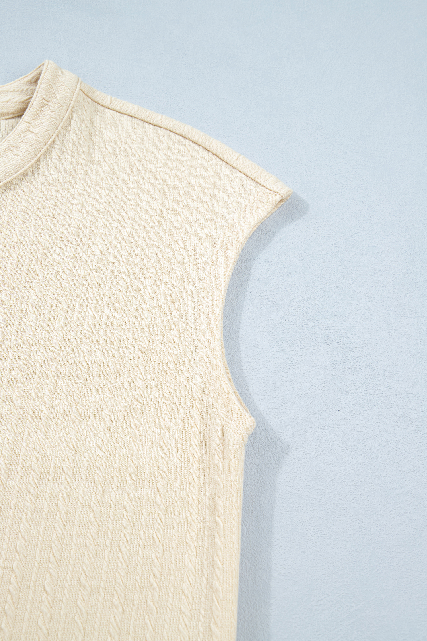 Jet Stream Half Buttons Ribbed Knit Wide Leg Jumpsuit