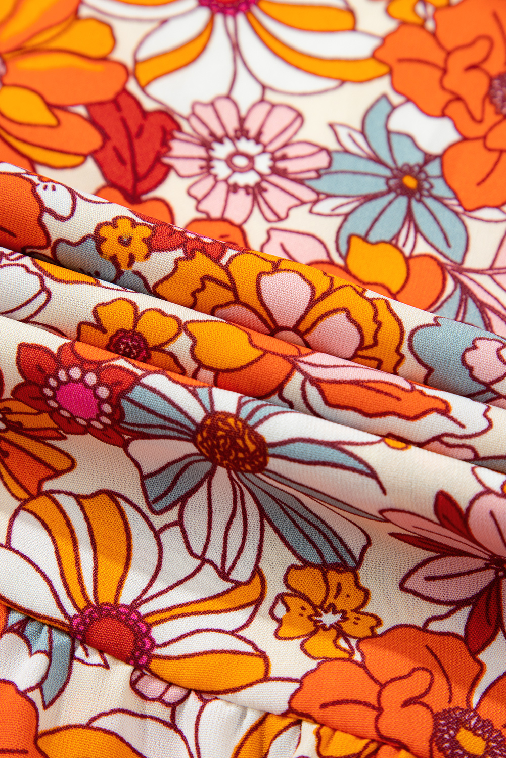 Red Boho Fashion Print Spaghetti Straps Drawstring Maxi Dress