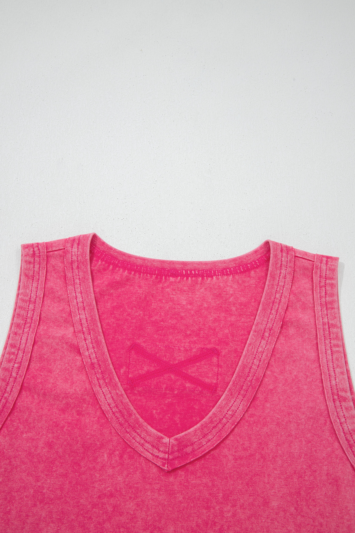 Red Dahlia Mineral Wash V Neck Tank Top