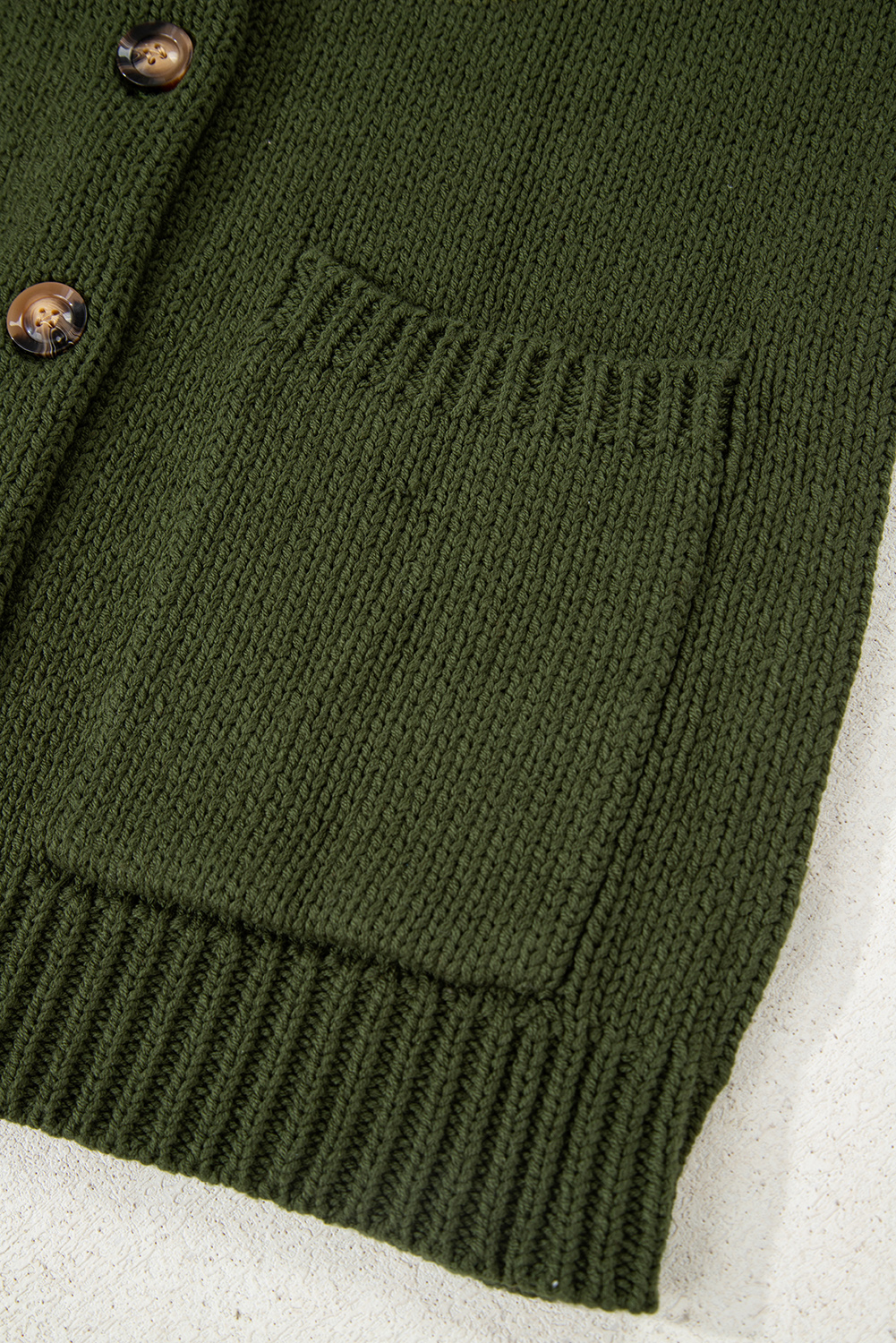 Moss Green Western Fashion Abstract Printed Cardigan Sweater