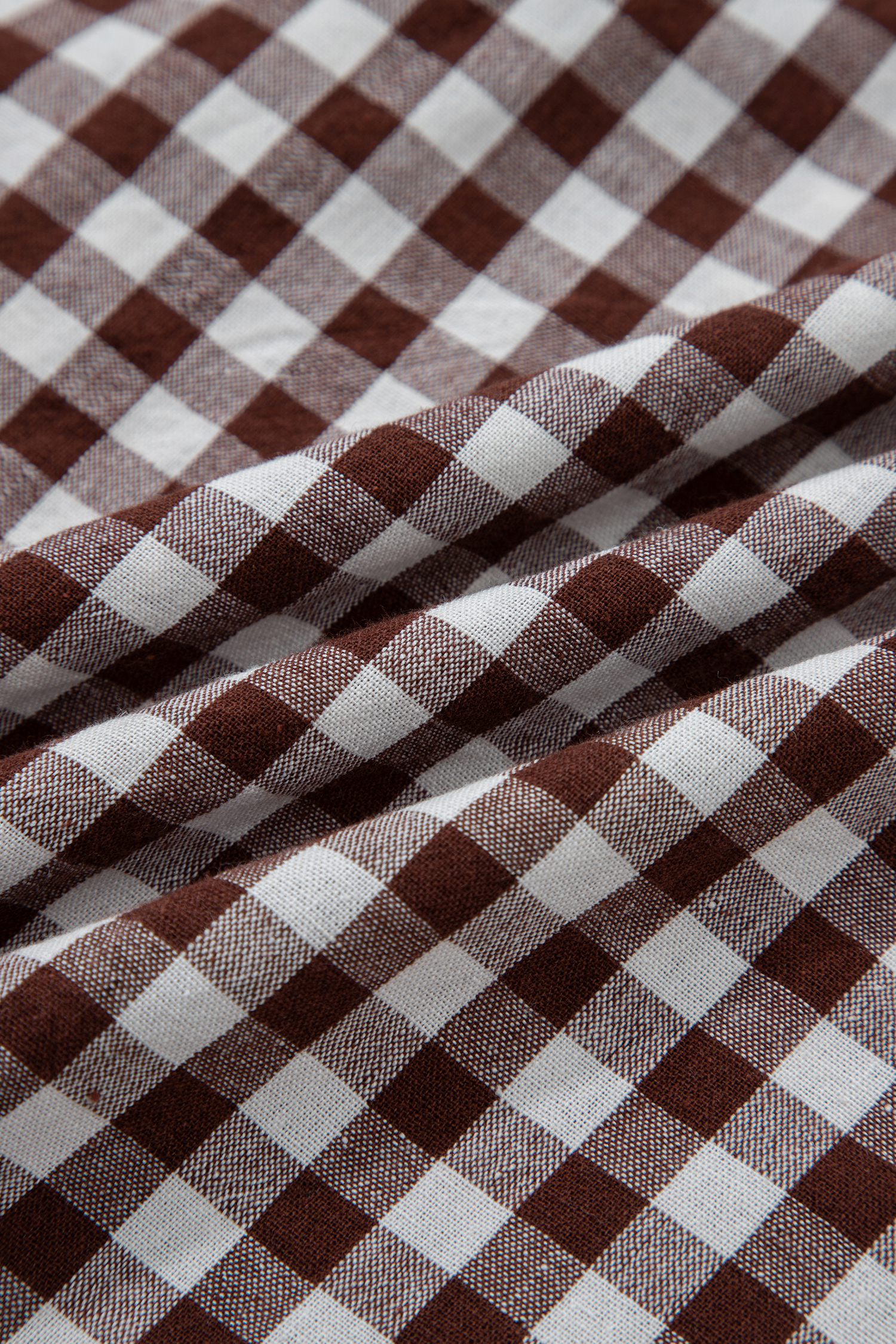 Coffee Plaid Print Full Zipper Cinched Waist Fit Flare Sleeveless Maxi Dress