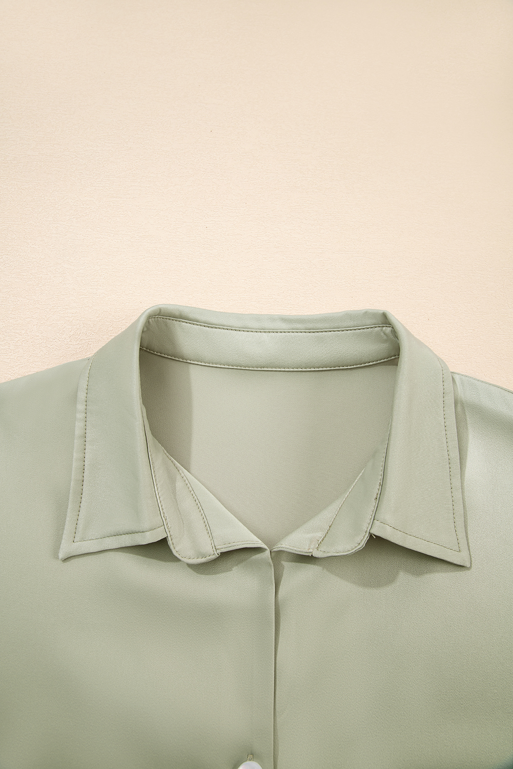 Laurel Green Buttoned Collar Shift T-shirt Mini Dress