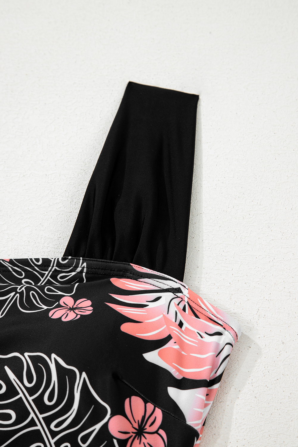 Black Square Neck Ruched Tommy Control One Piece Swimsuit