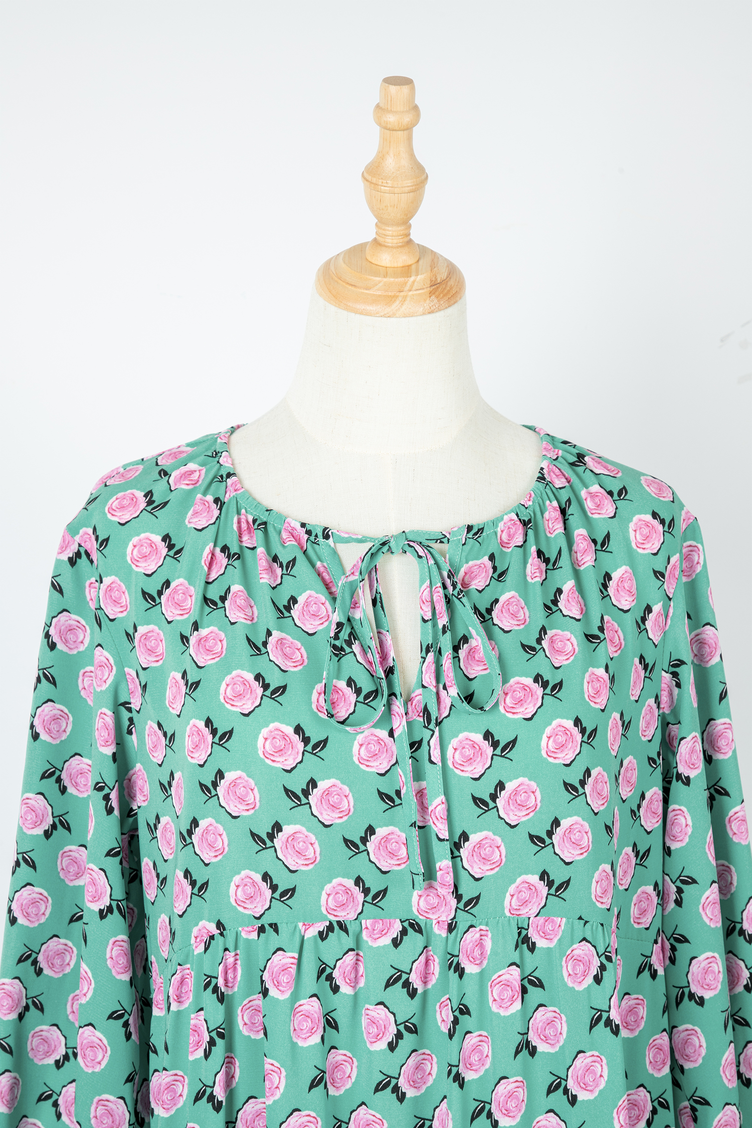 Sky Blue Boho Printed Half Sleeve Maxi Dress