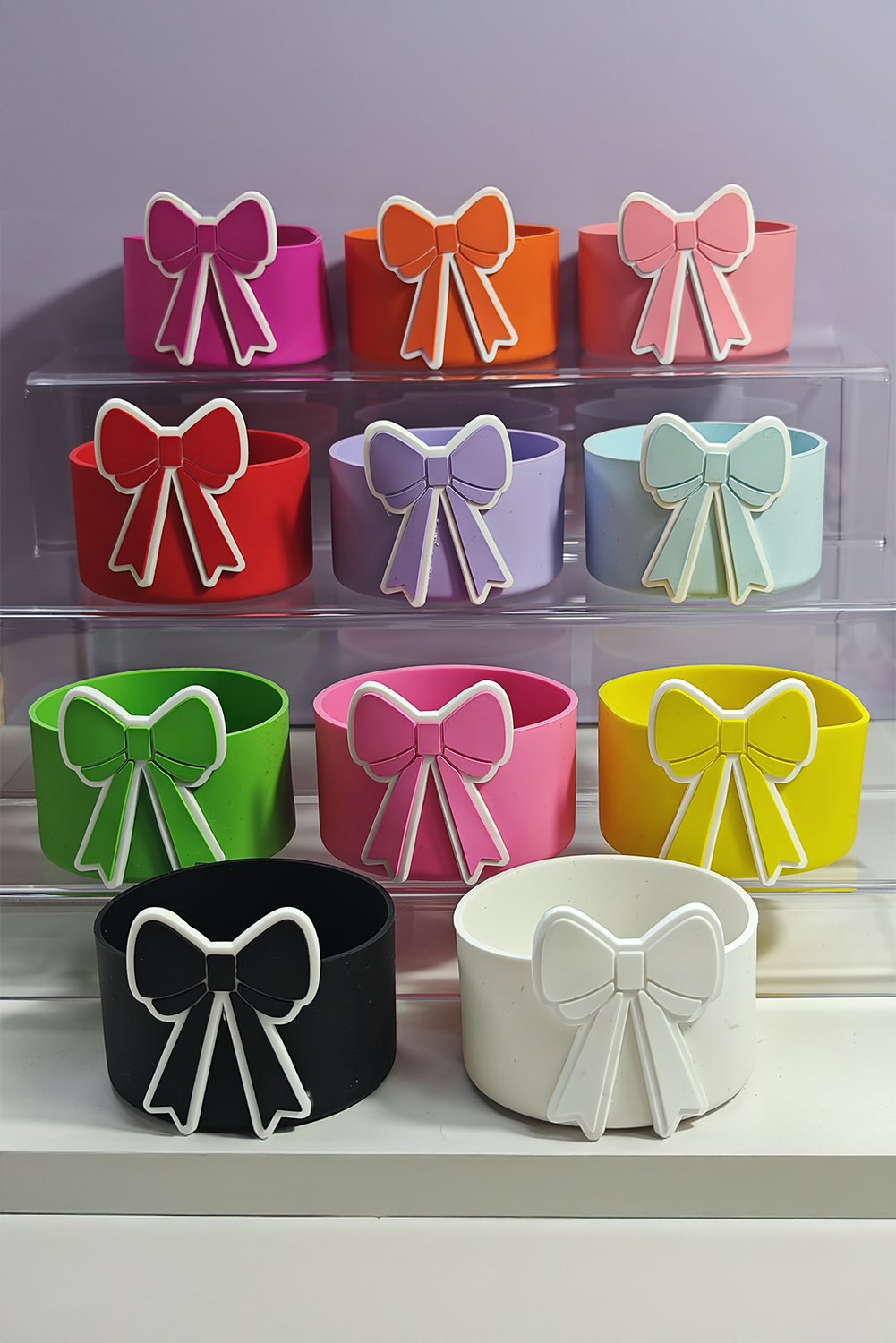 Bonbon 1pc Bow Knot Silicone Cup Sleeve