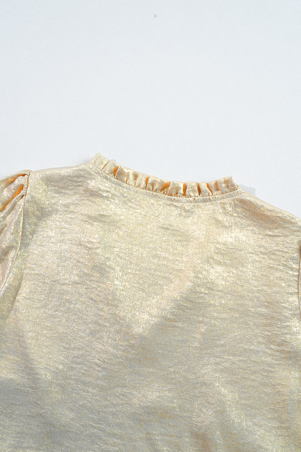 Pale Khaki Metallic Zip up Baseball Jacket