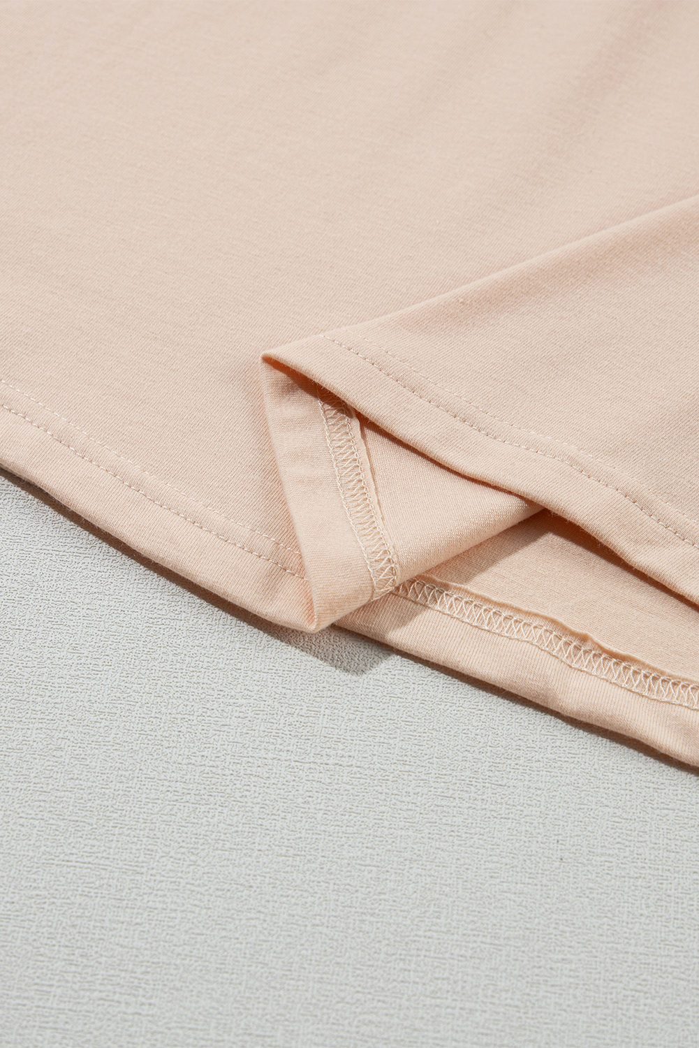 Khaki Casual Plain Crew Neck Tee