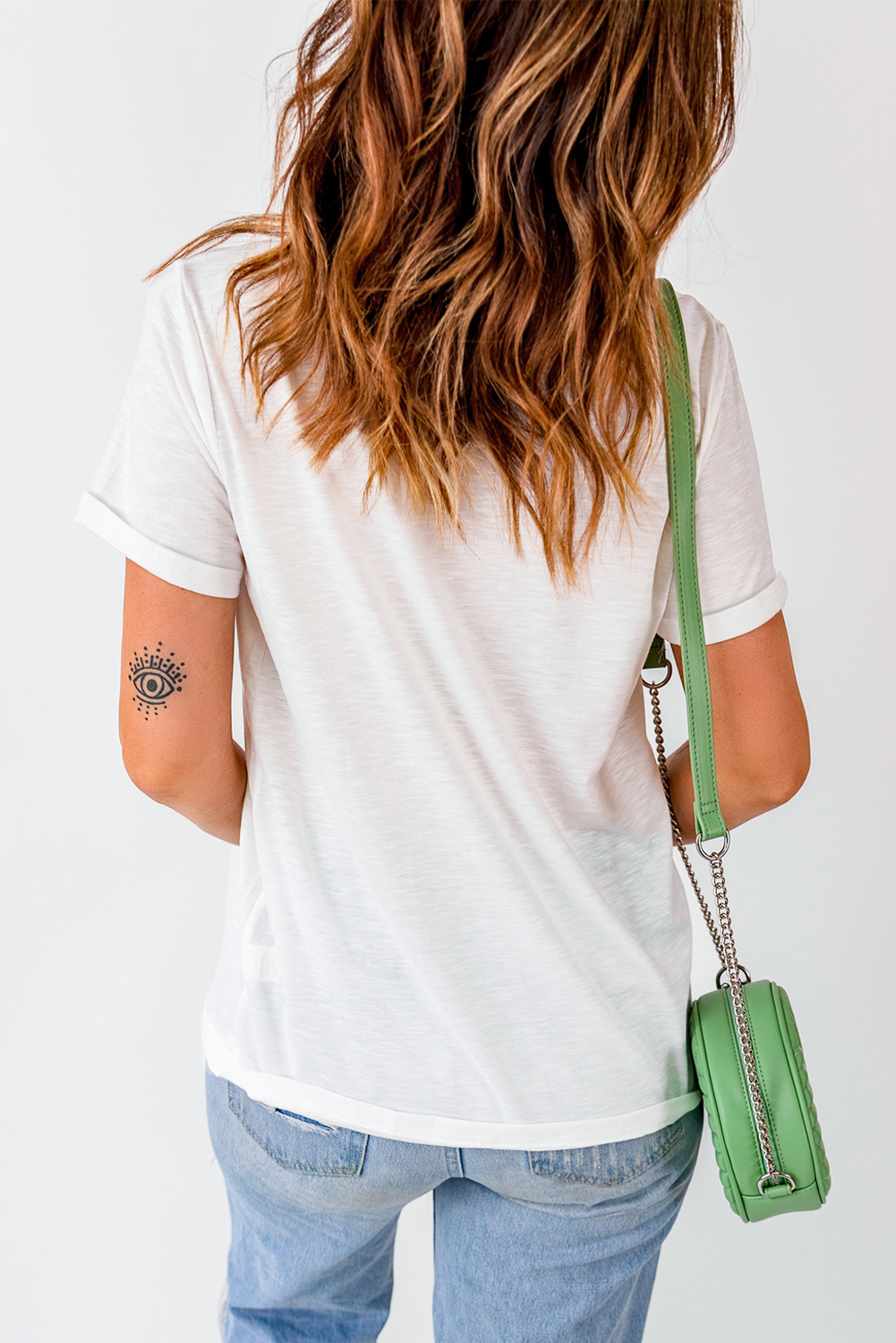 White Lighting Christmas Trees Fashion Graphic Tee