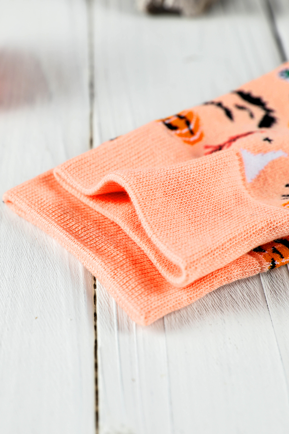 Black Spooky Season Halloween Element Print Socks