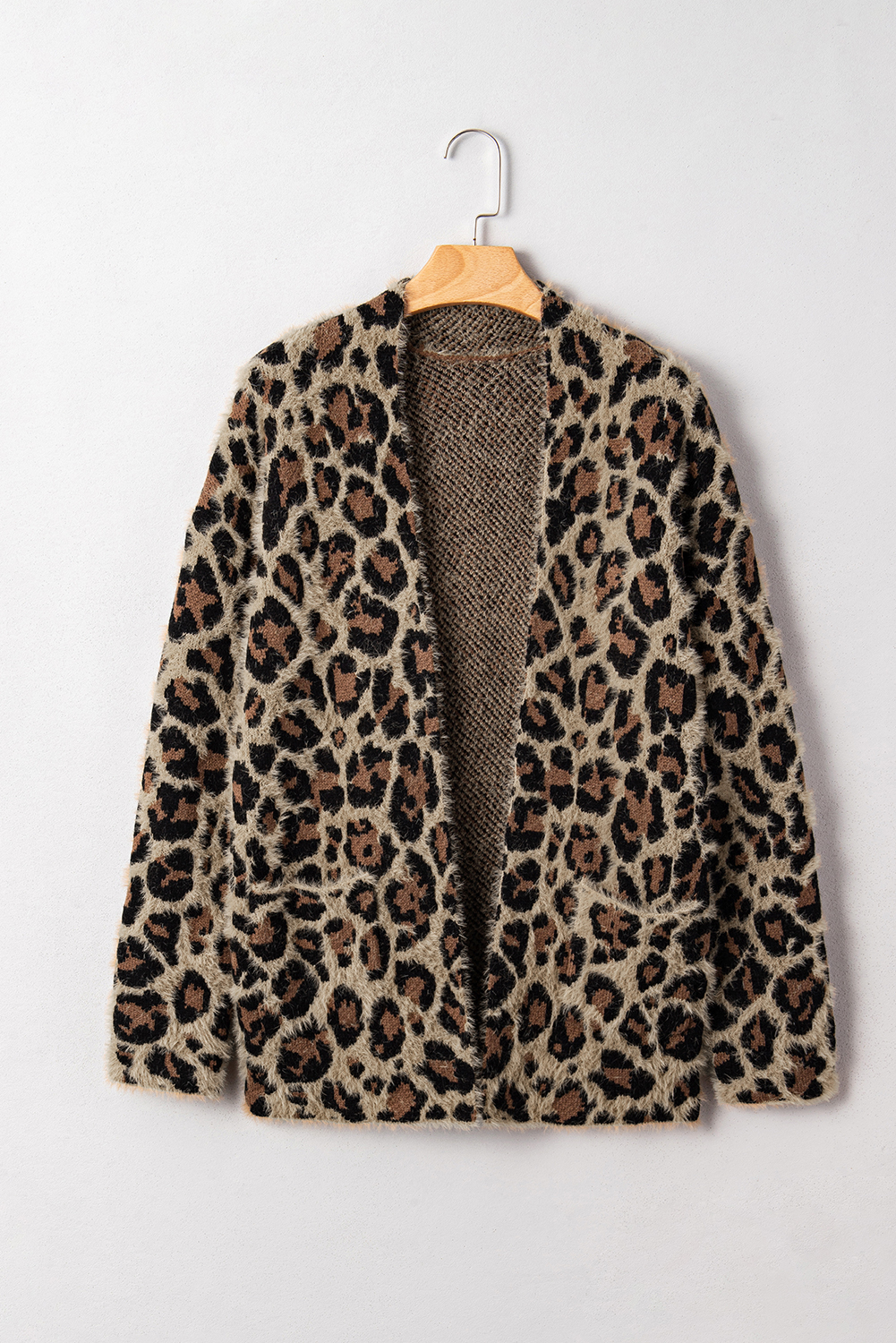 Brown Leopard Open Casual Cardigan