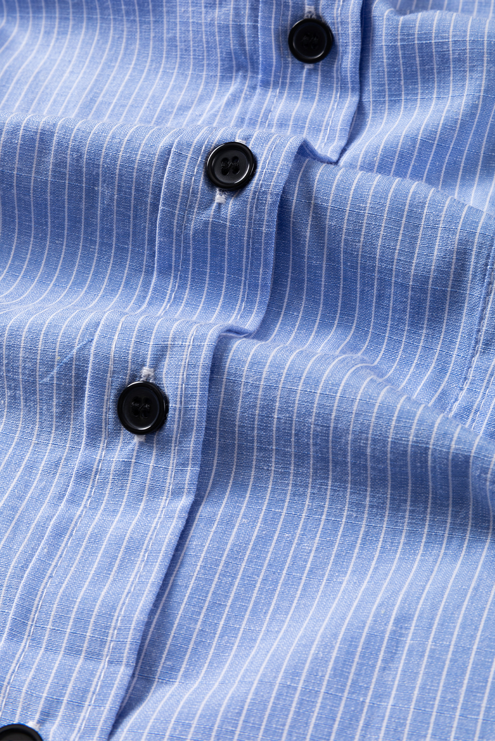 DEAR-LOVER Stripe Roll-tab Sleeve Pocketed Long Shirt