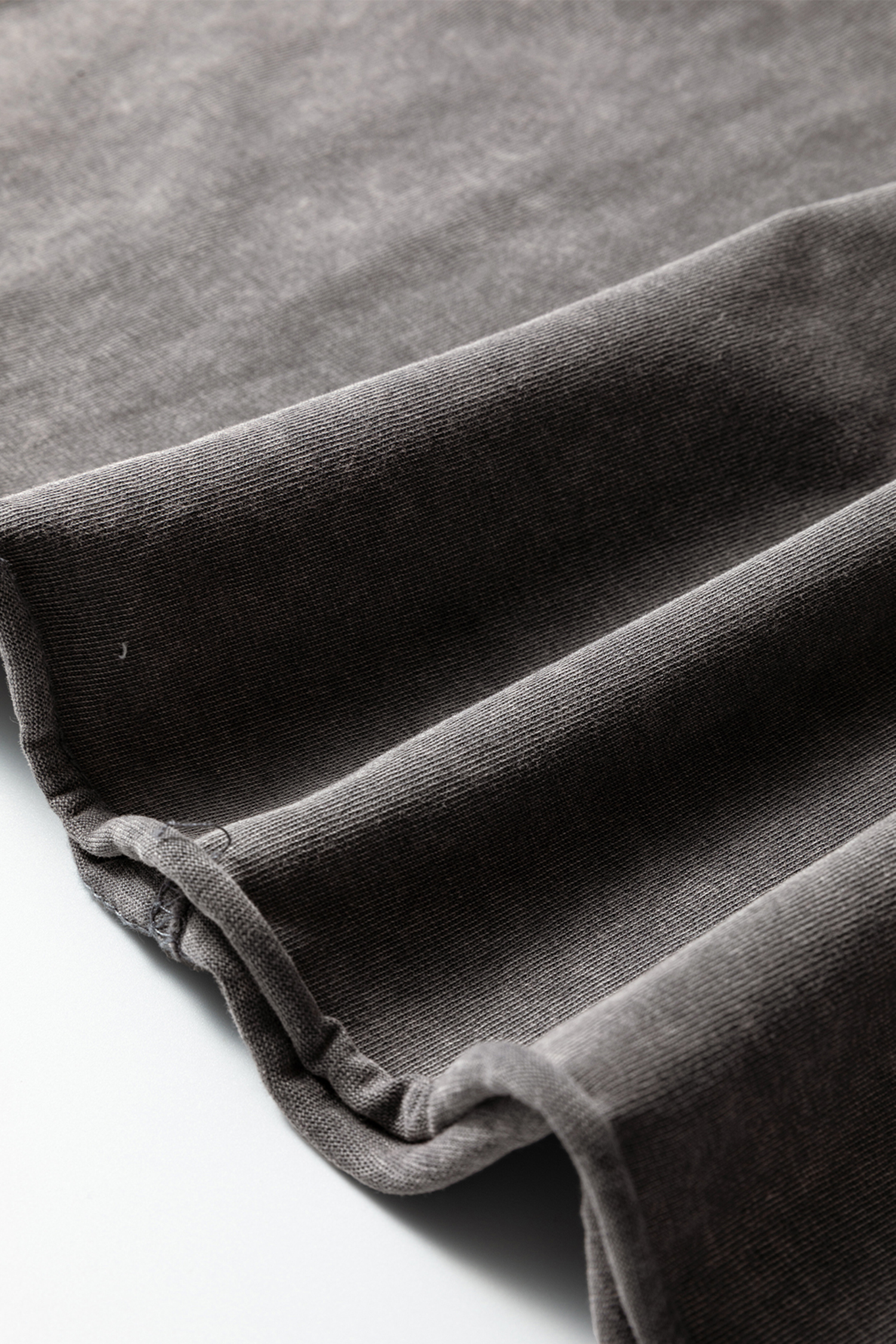 Medium Grey Mineral Wash Boxy Fit Cotton Tank Top