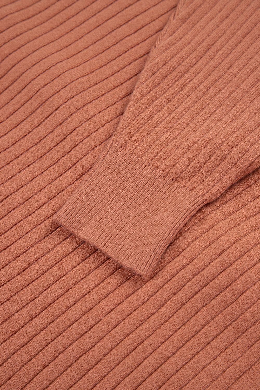 Apricot Pink Wide Rib Knit Button Front Dolman Sleeve Sweater Cardigan