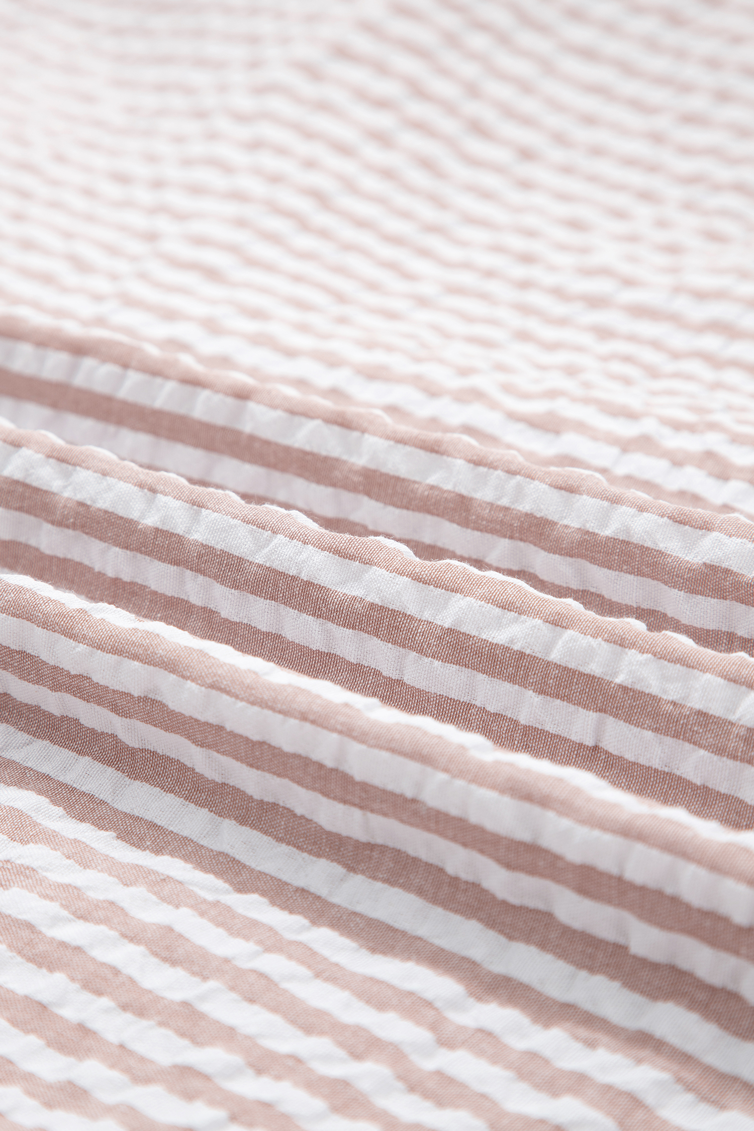 Khaki Stripe Frilled Collar Half Sleeve Shirt Maxi Dress