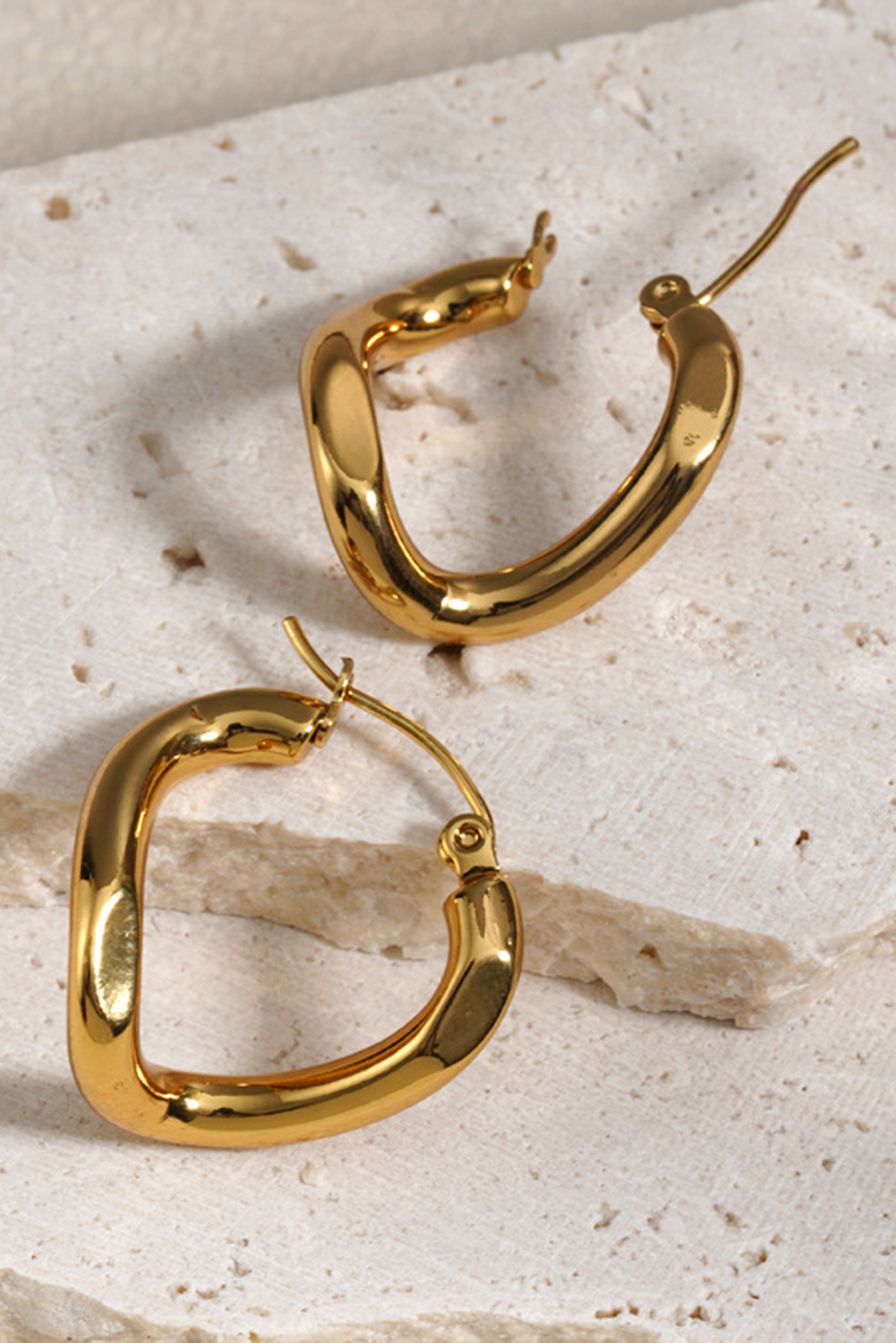 Gold Plated 3D Spiral Stainless Steel Earrings