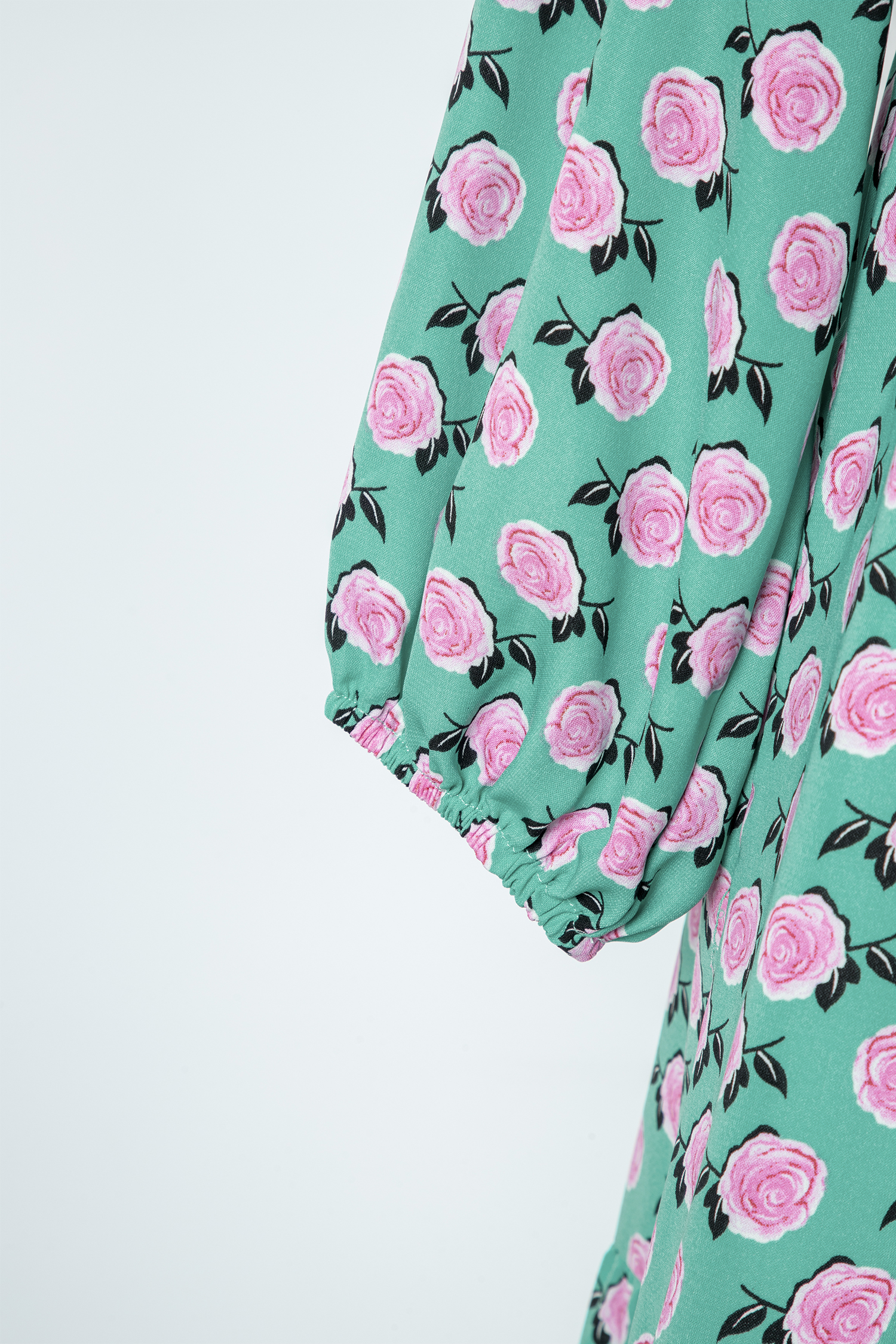 Sky Blue Boho Printed Half Sleeve Maxi Dress