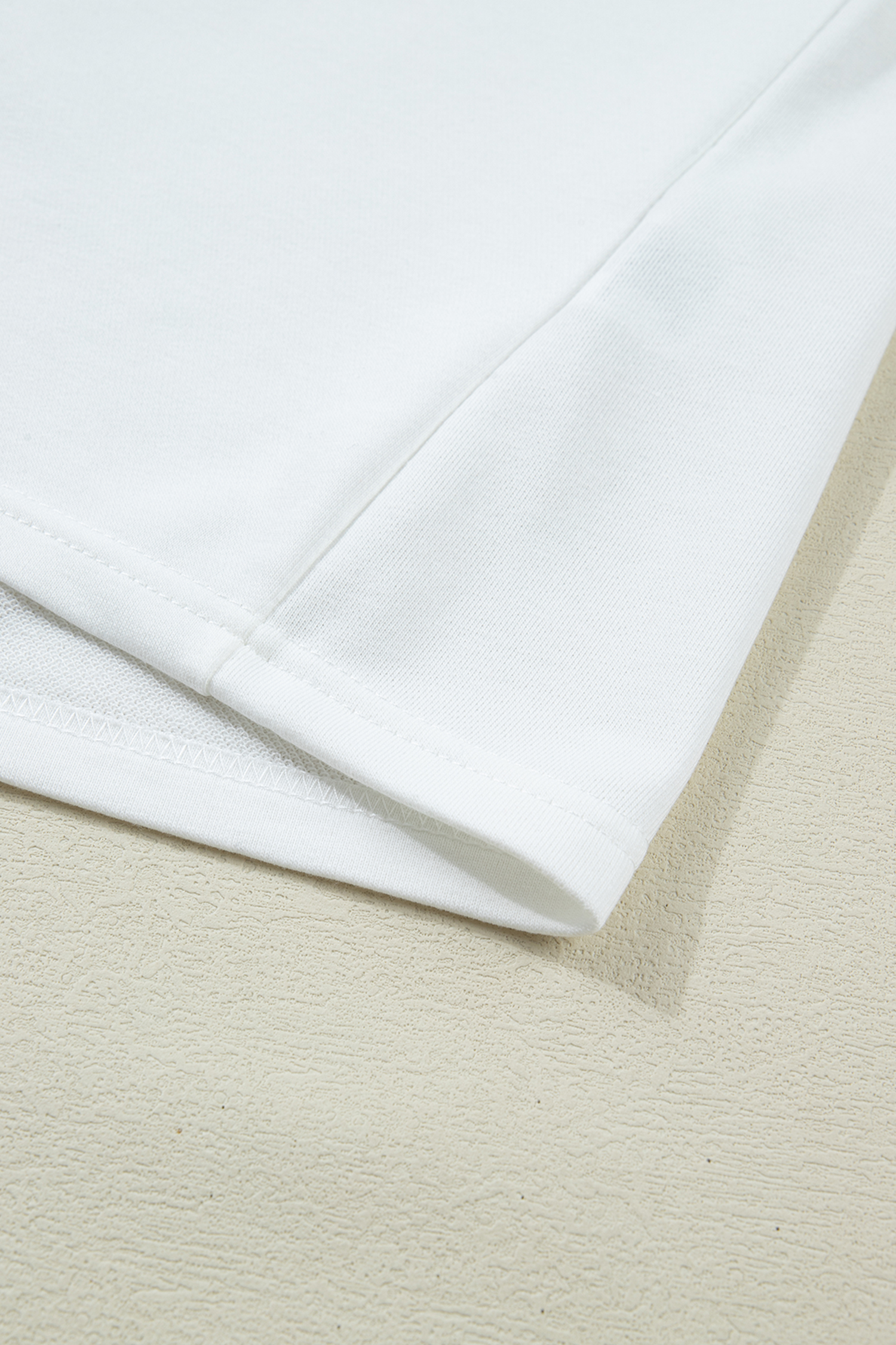 White LUCKY Clover Embroidered Long Sleeve Top