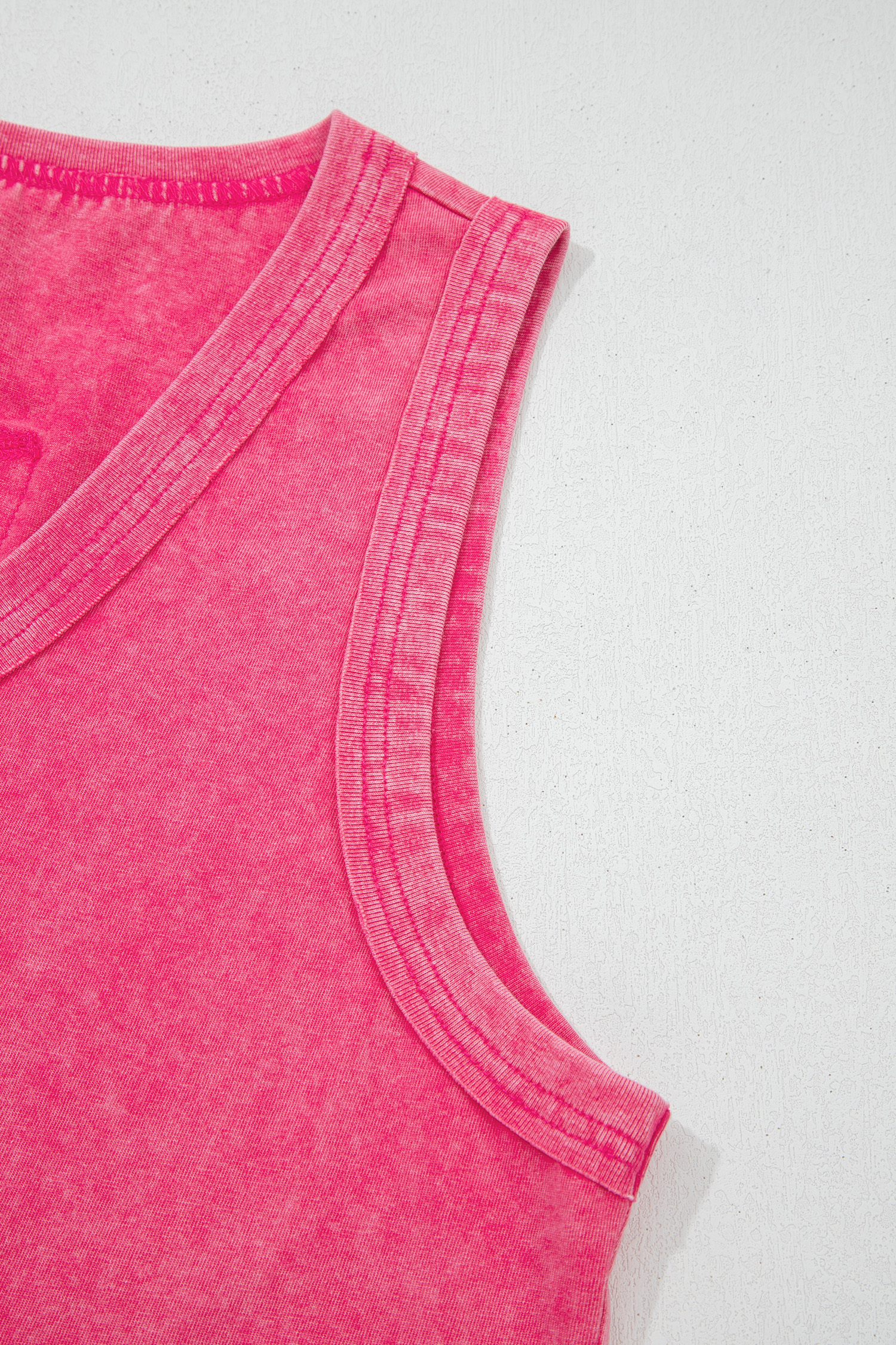 Red Dahlia Mineral Wash V Neck Tank Top