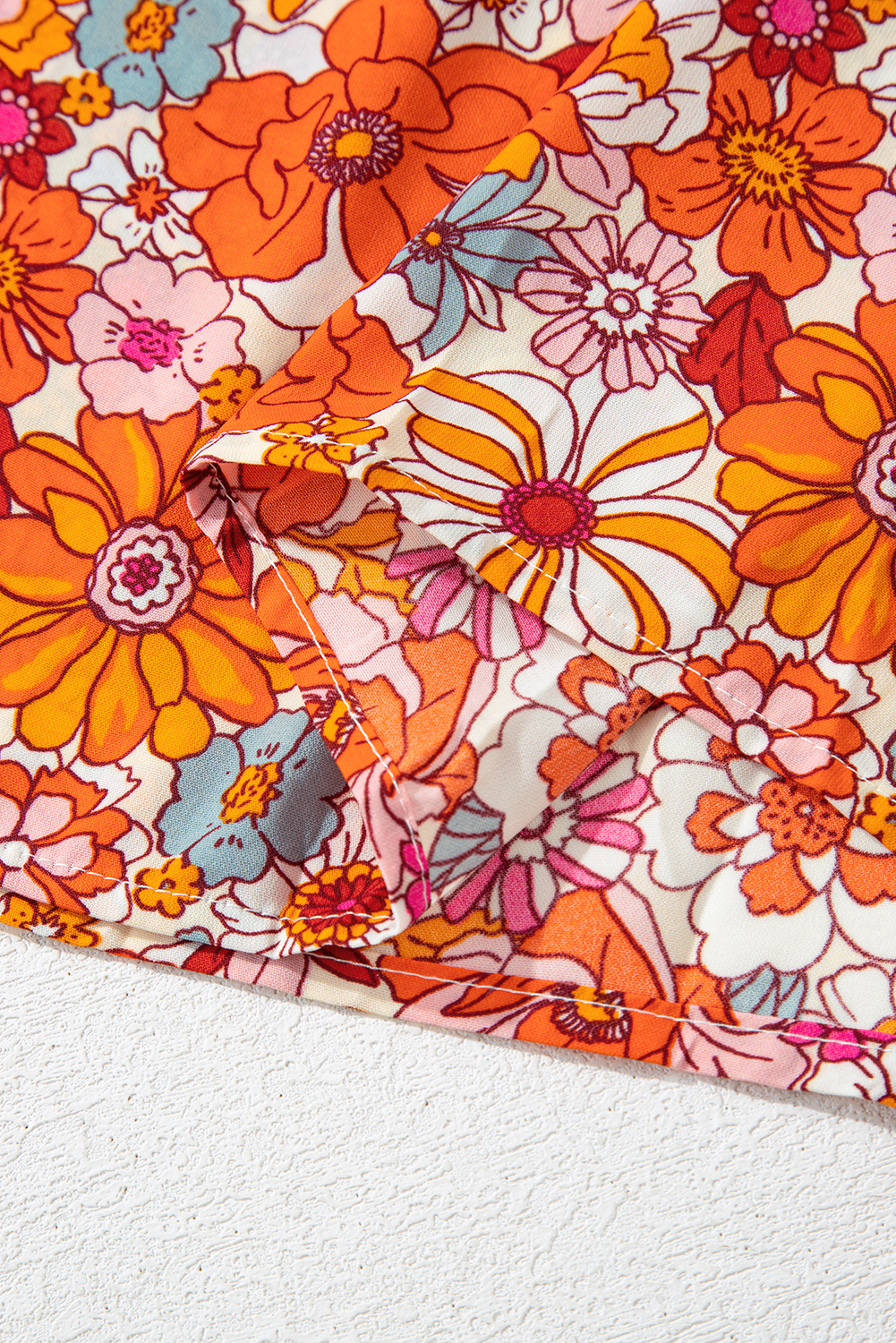 Red Boho Fashion Print Spaghetti Straps Drawstring Maxi Dress