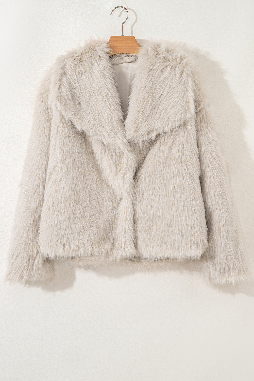 Jet Stream Luxurious Faux Fur Large Collar Winter Coat