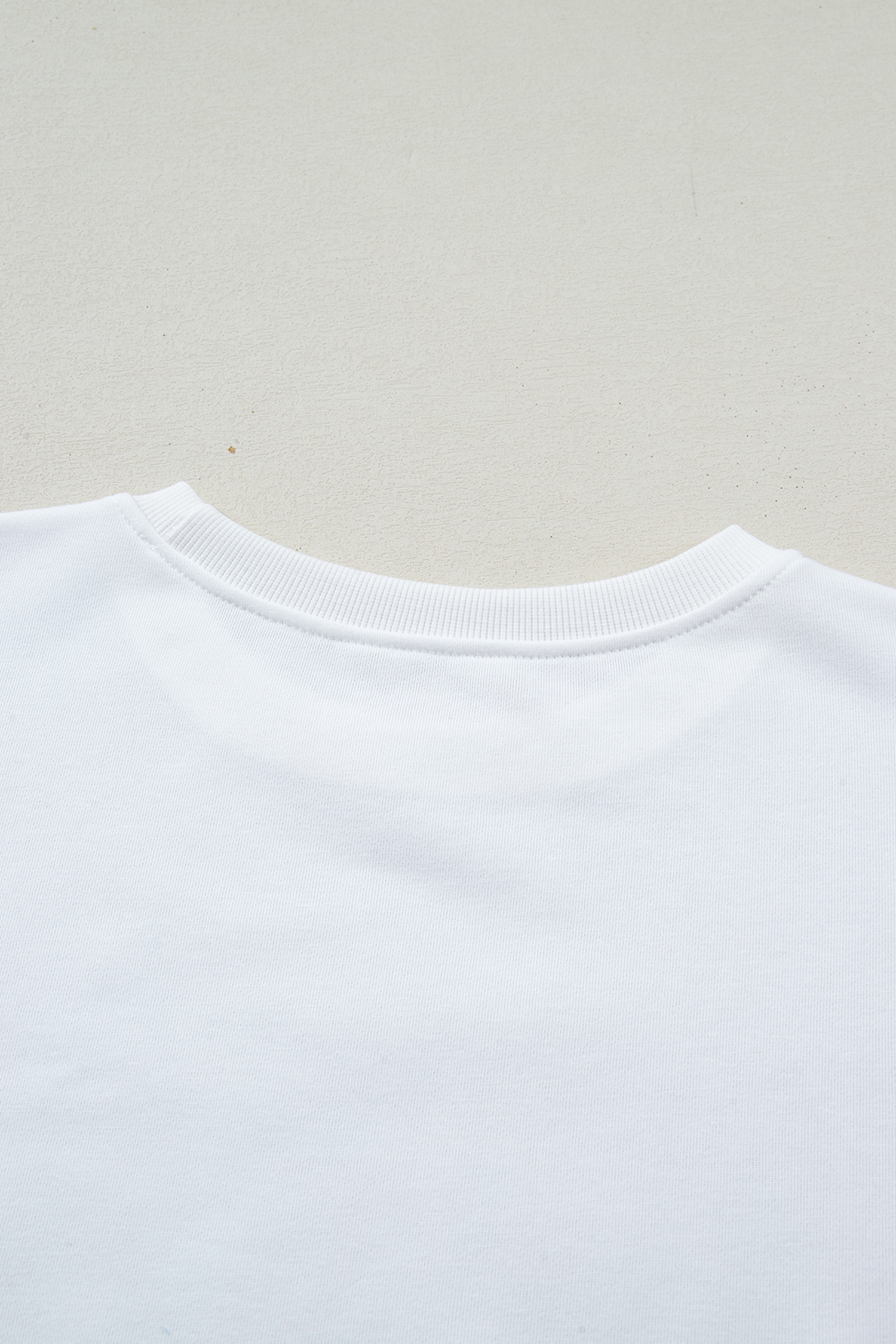 White LUCKY Clover Embroidered Long Sleeve Top